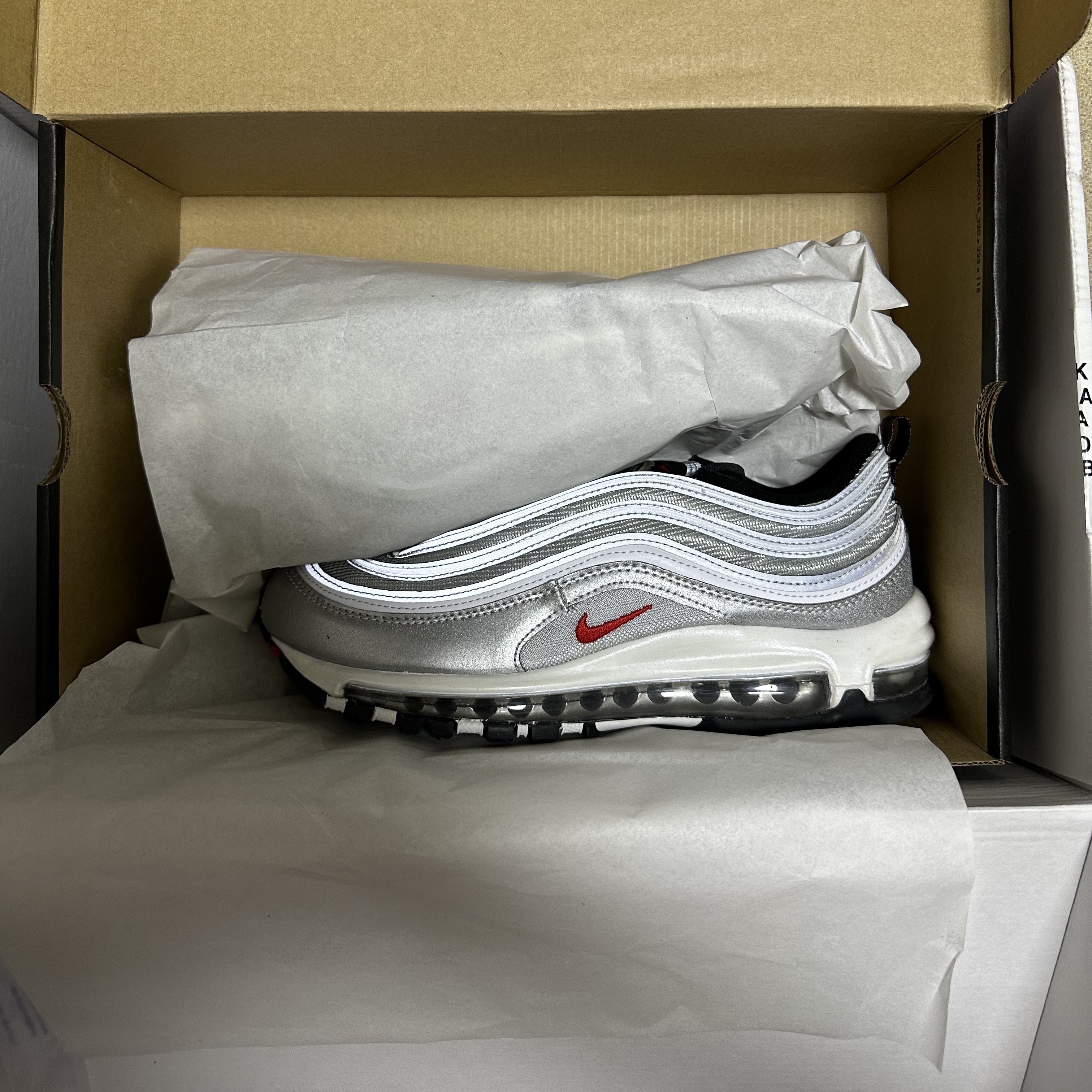 (W) Nike Air Max 97 OG Silver Bullet 2022, Ader Error Wide Shopper Bag Noir 착용 스타일 - 2