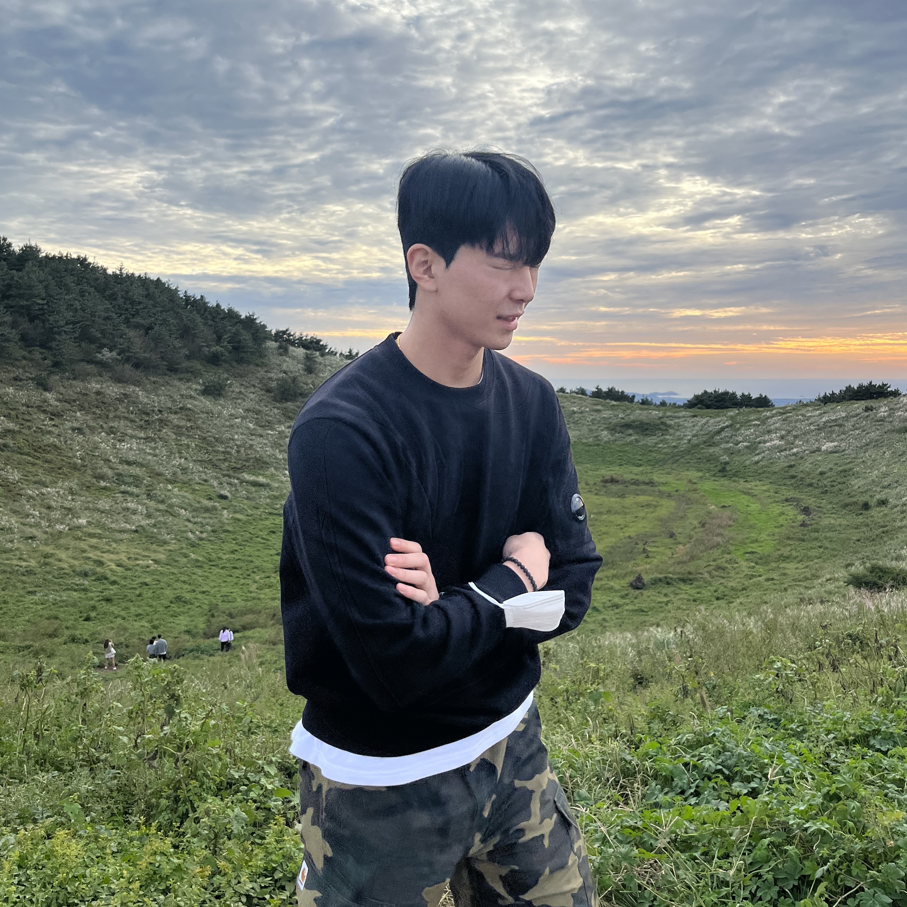C.P. Company Diagonal Raised Fleece Sweatshirt Black - 22FW 착용 스타일 - 3