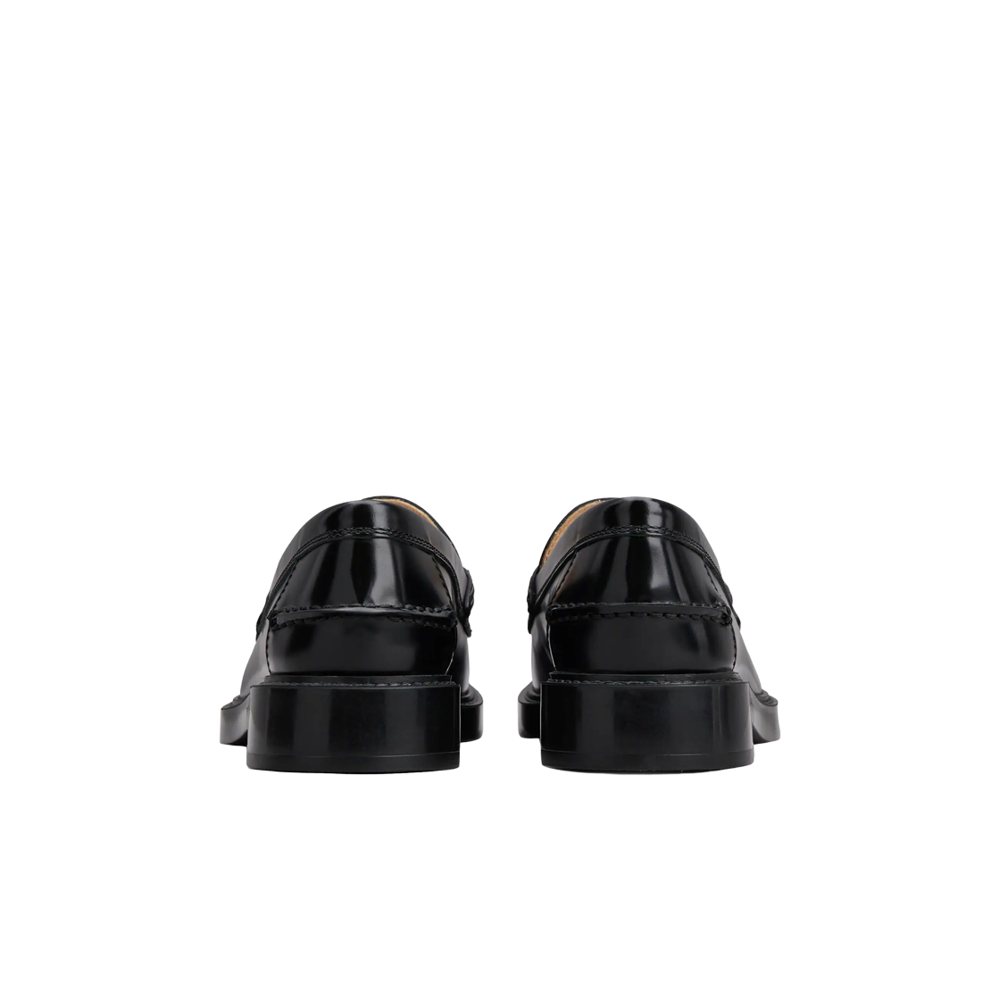 (W) 토즈 메탈 체인 레더 로퍼 블랙((W) Tod's Metal Chain Leather Loafers Black) - 2