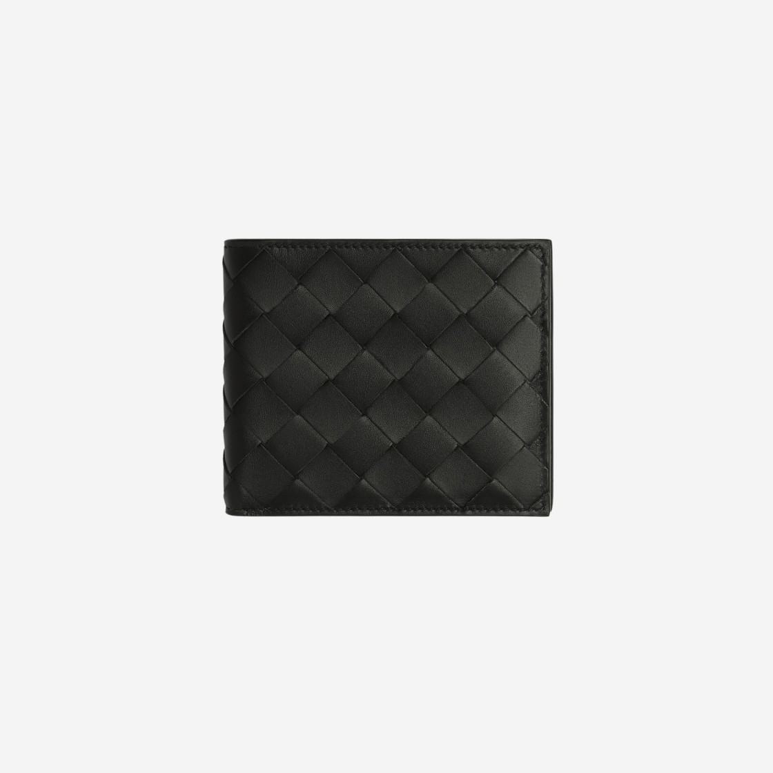 Bottega Veneta Bi-Fold Wallet with Exterior Pocket Black 상세 이미지 1