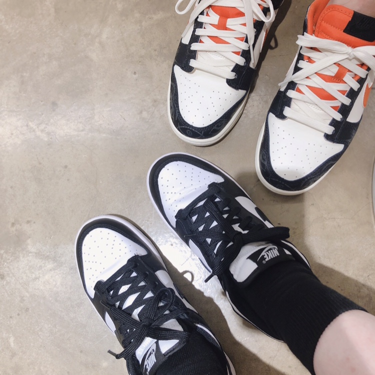 (W) Nike Dunk Low Black, Nike Dunk Low Retro PRM Halloween 착용 스타일