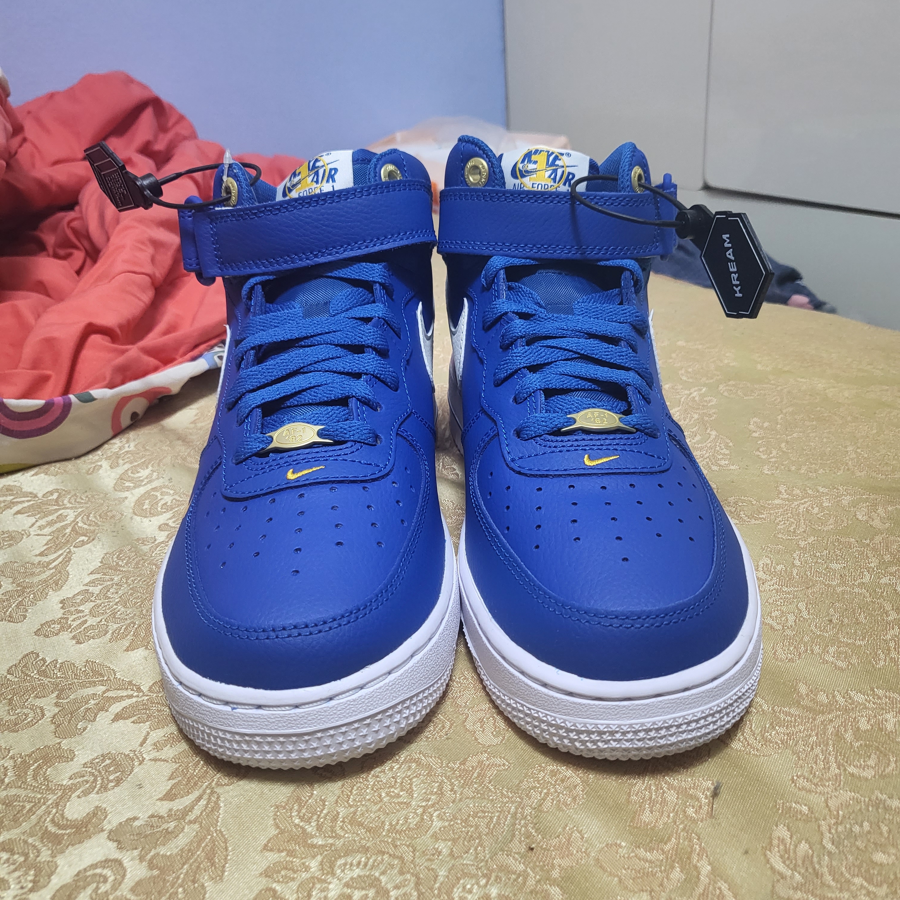 Nike Air Force 1 Mid '07 LV8 40th Anniversary Join Forces Blue Jay 착용 스타일 - 2