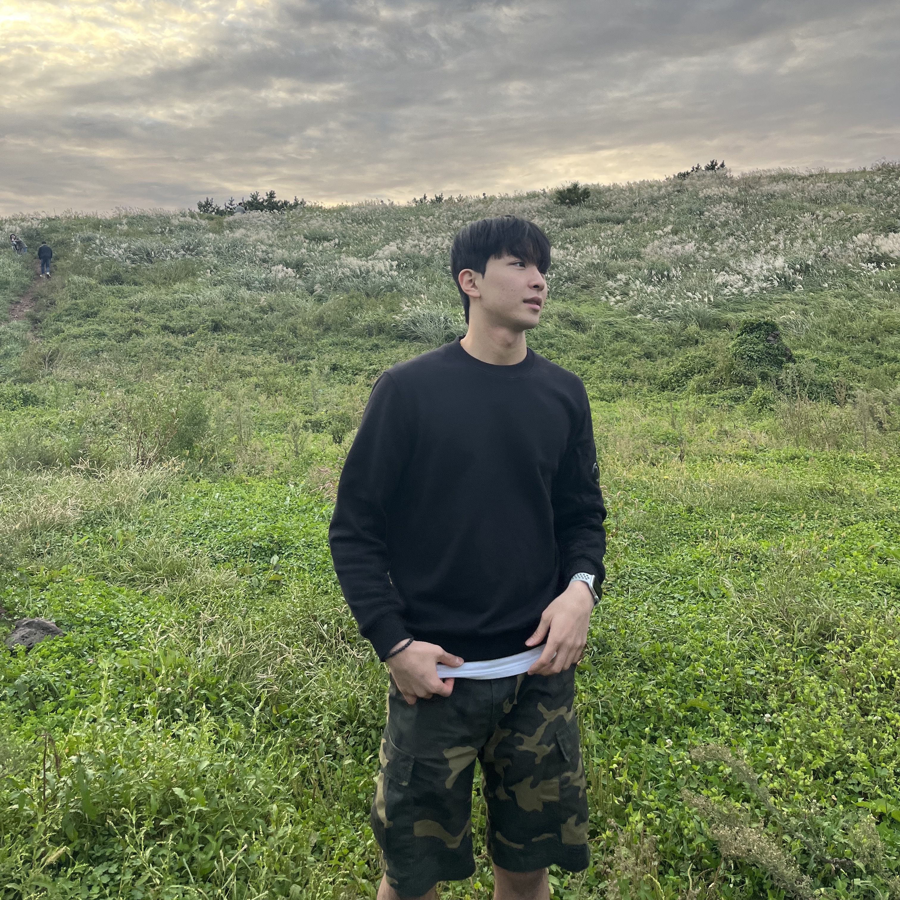 C.P. Company Diagonal Raised Fleece Sweatshirt Black - 22FW 착용 스타일 - 1