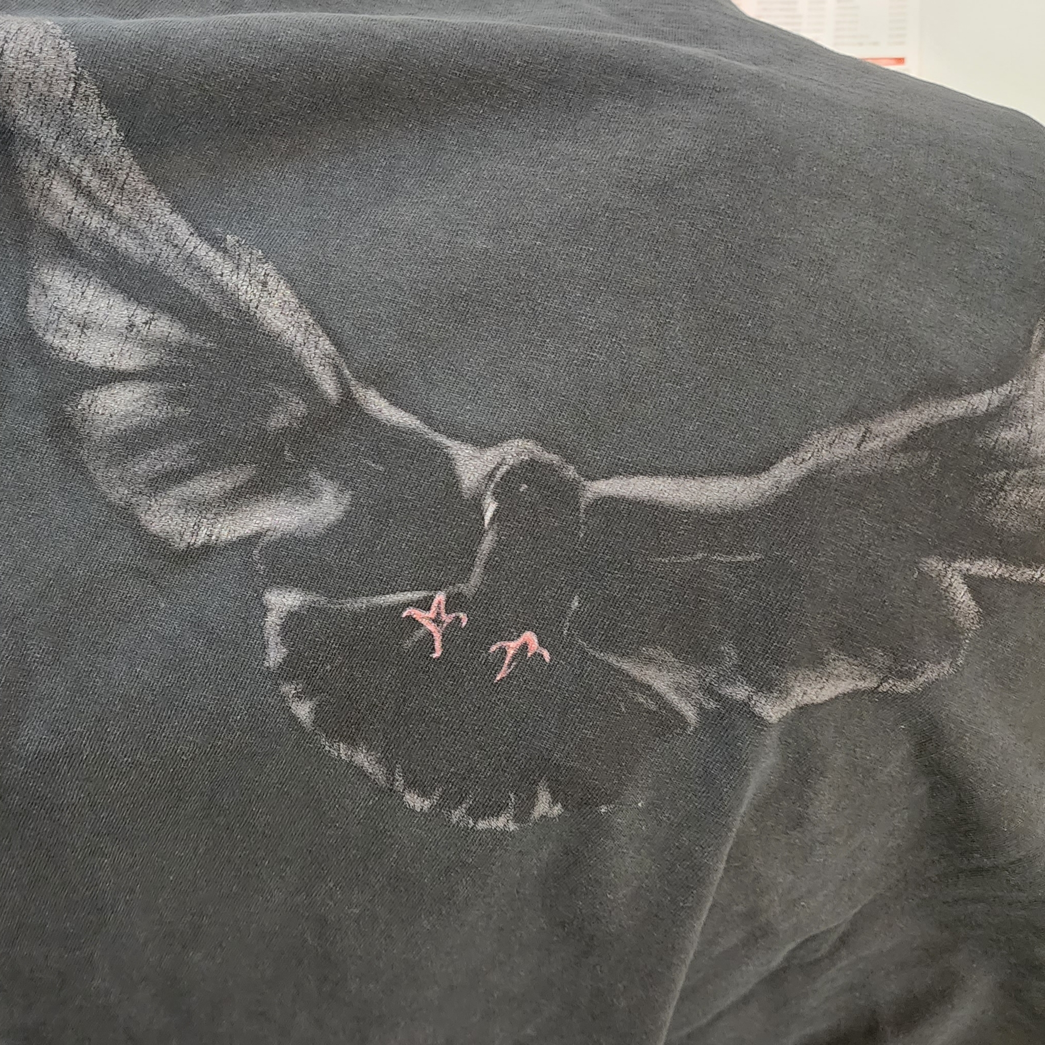 Yeezy Gap Engineered By Balenciaga Dove Long Sleeve T-Shirt Washed Black 착용 스타일