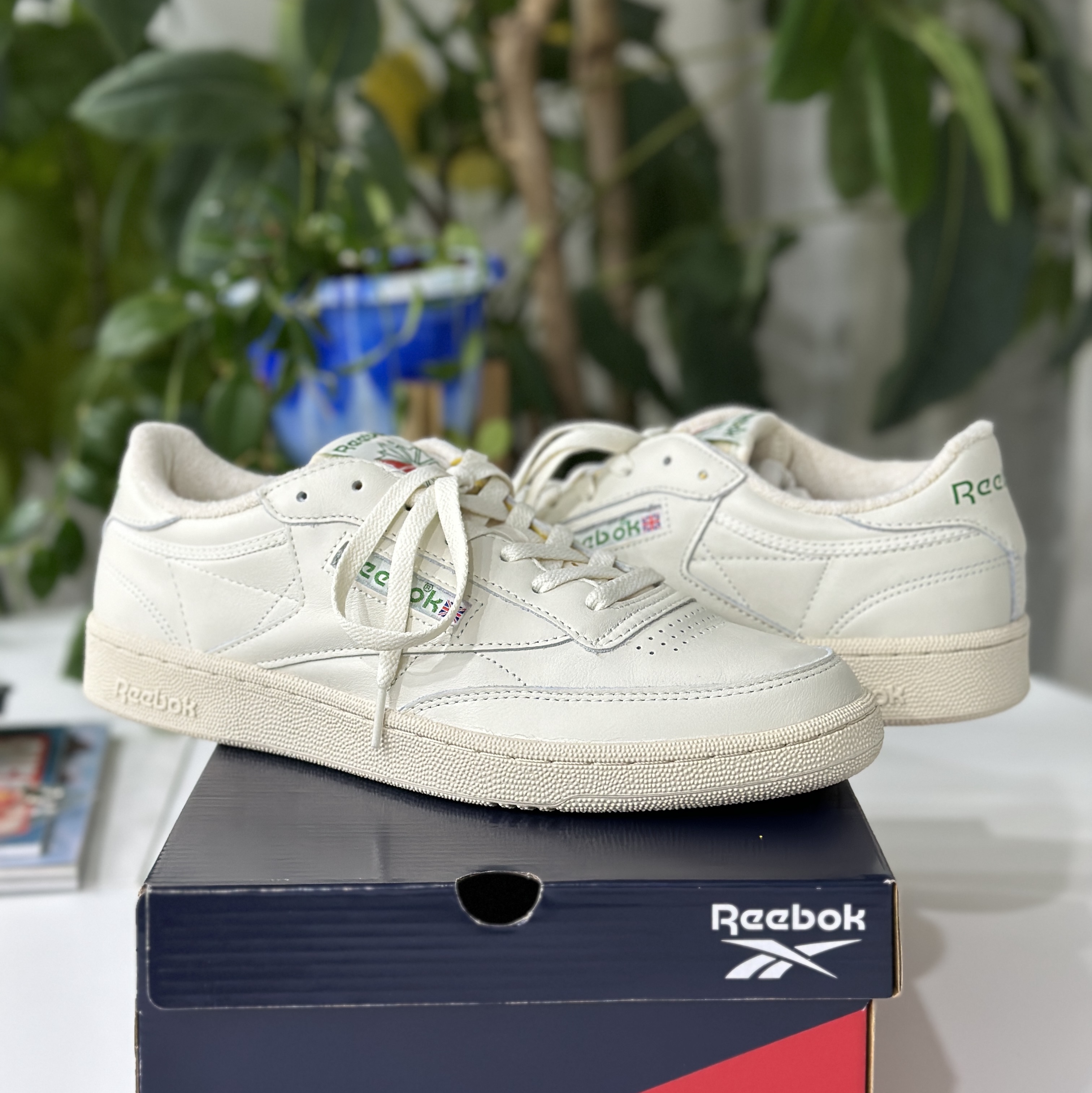 Reebok Club C 85 Vintage Chalk Green 착용 스타일