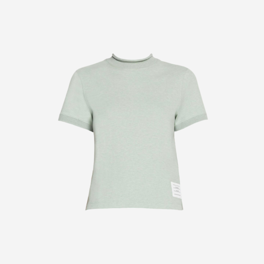 (W) 톰브라운 코튼 밀라노 롤 넥 숏슬리브 티셔츠 그린