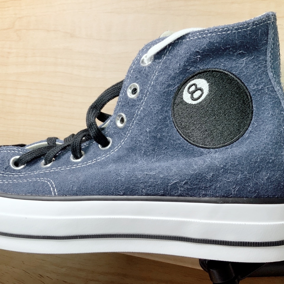Converse x Stussy Chuck 70 High 8 Ball Navy 착용 스타일 - 1