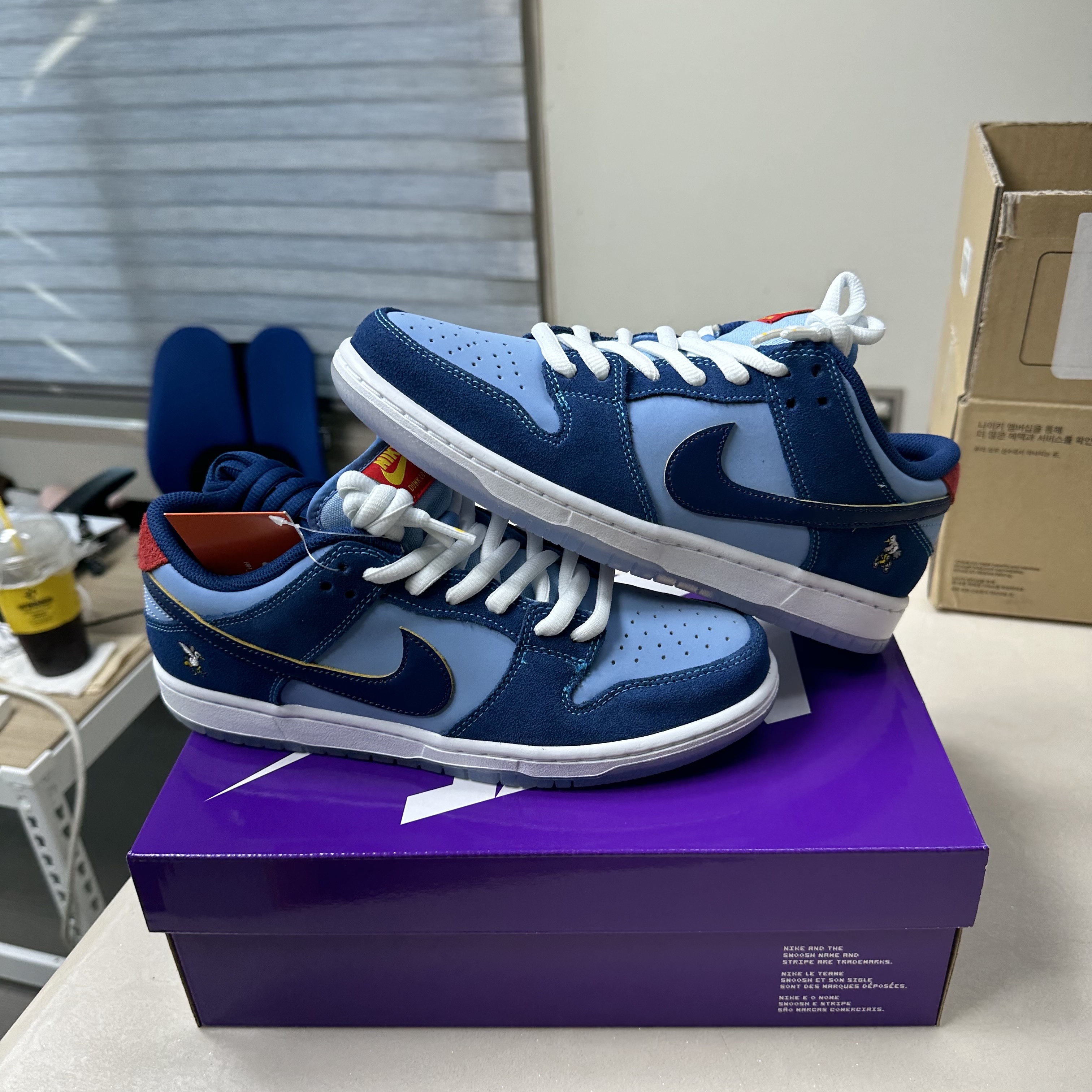 Nike x Why So Sad? SB Dunk Low Pro Coastal Blue 착용 스타일 - 1