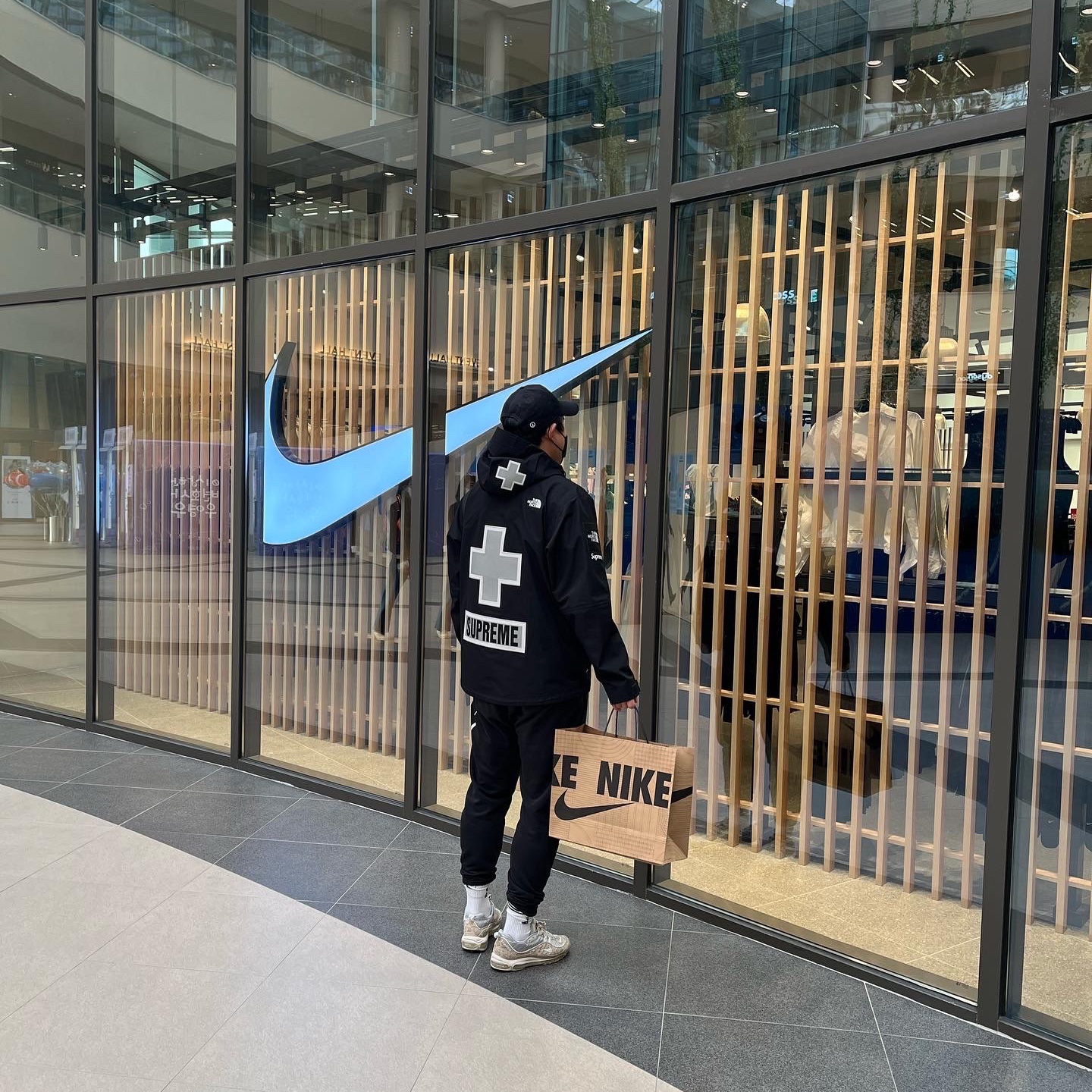 Supreme x The North Face Summit Series Rescue Mountain Pro Jacket Black - 22SS, Nike Heritage 86 Cap Black 착용 스타일