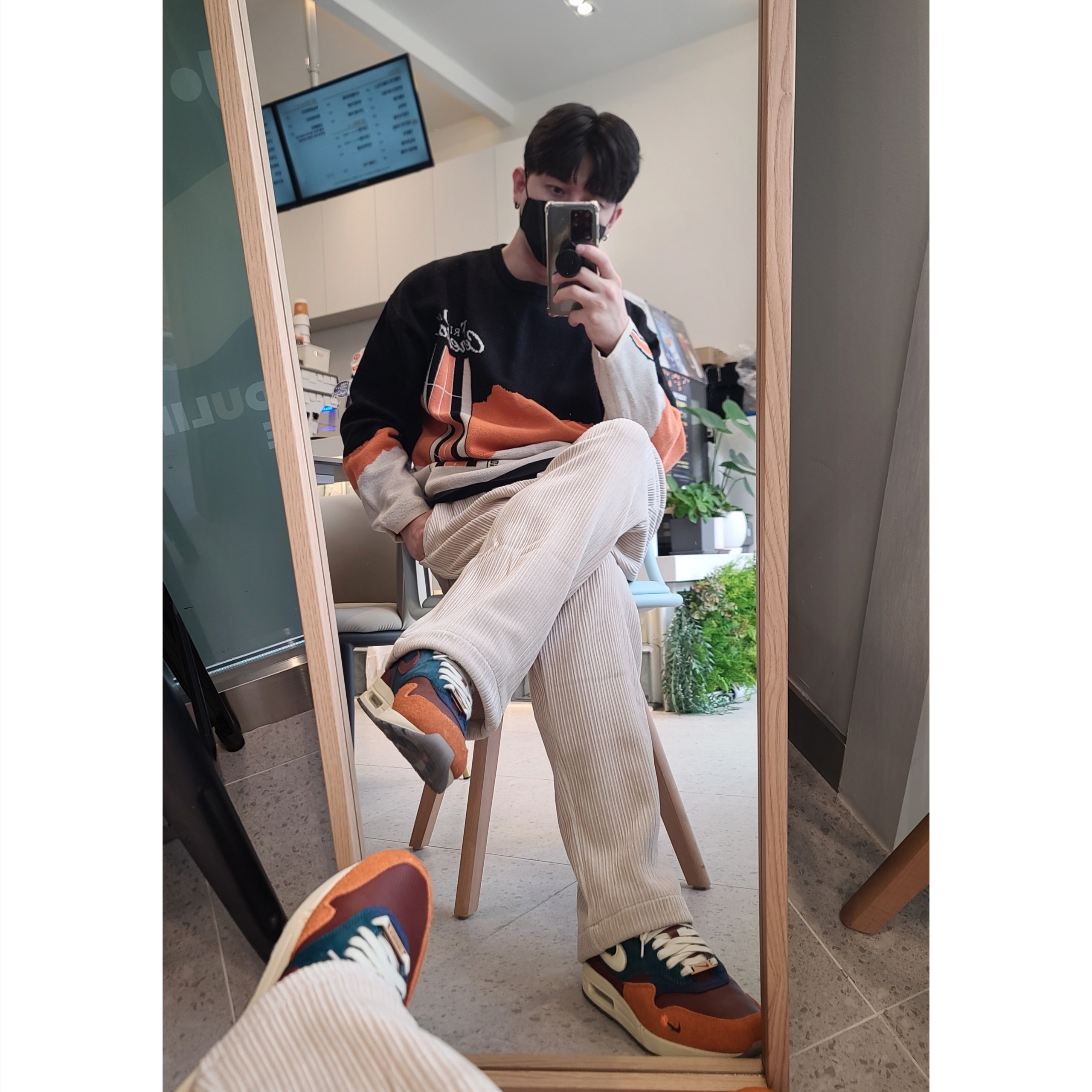 Nike x Kasina Air Max 1 SP Won-Ang Orange 착용 스타일 - 2