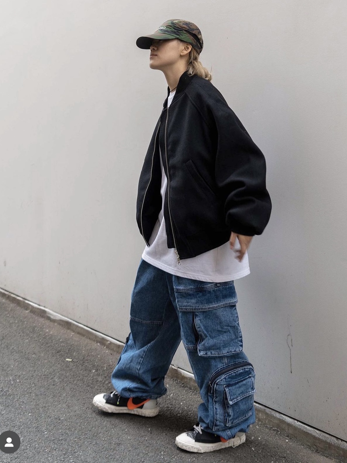 Nike x Readymade Blazer Mid Black 착용 스타일 - 1