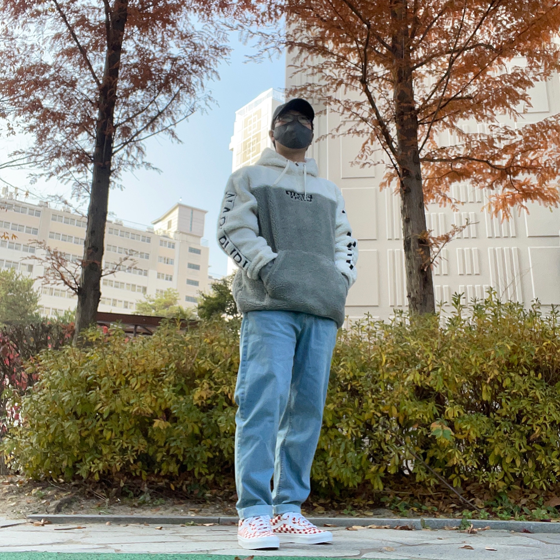 Vans Style 36 Checkerboard Racing Red 착용 스타일 - 1