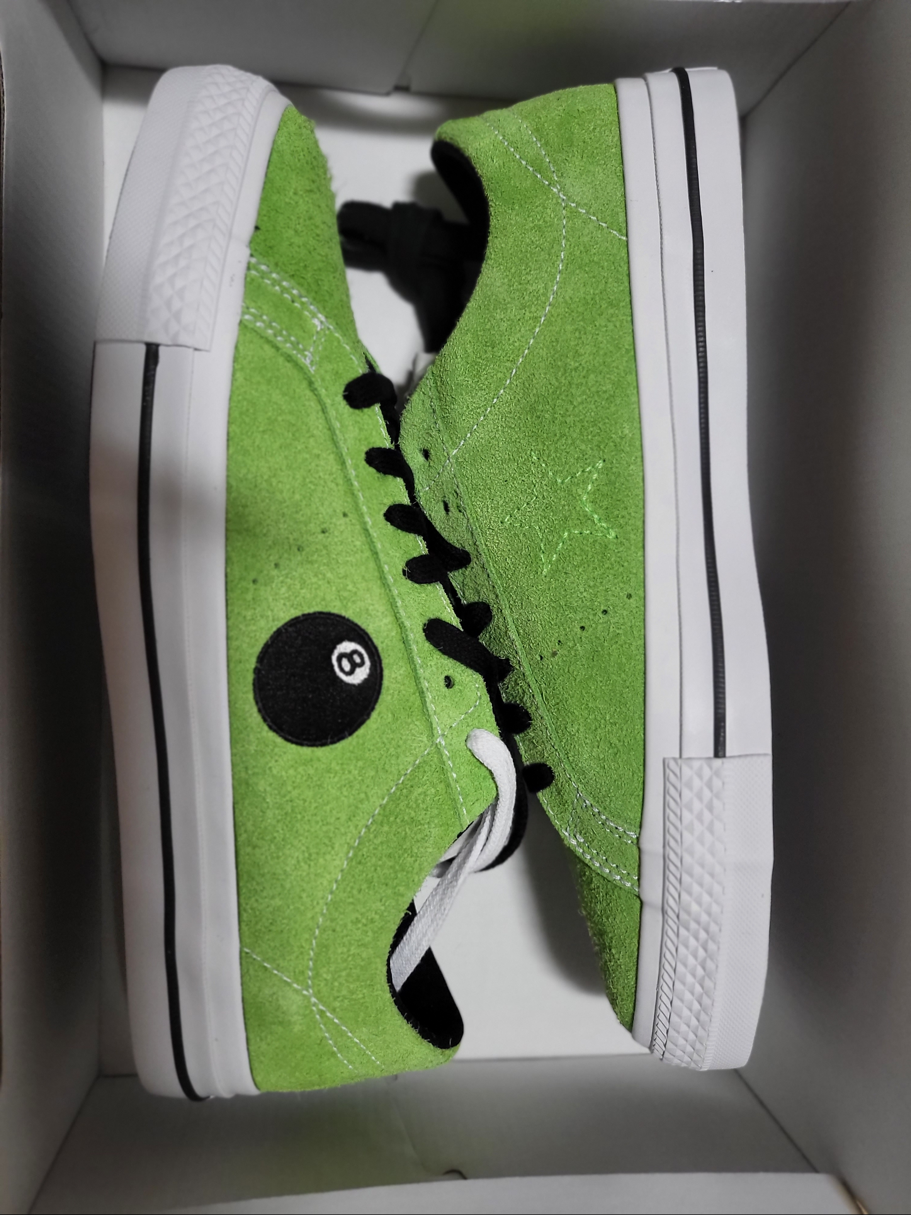 Converse x Stussy One Star Pro Ox 8 Ball Green 착용 스타일