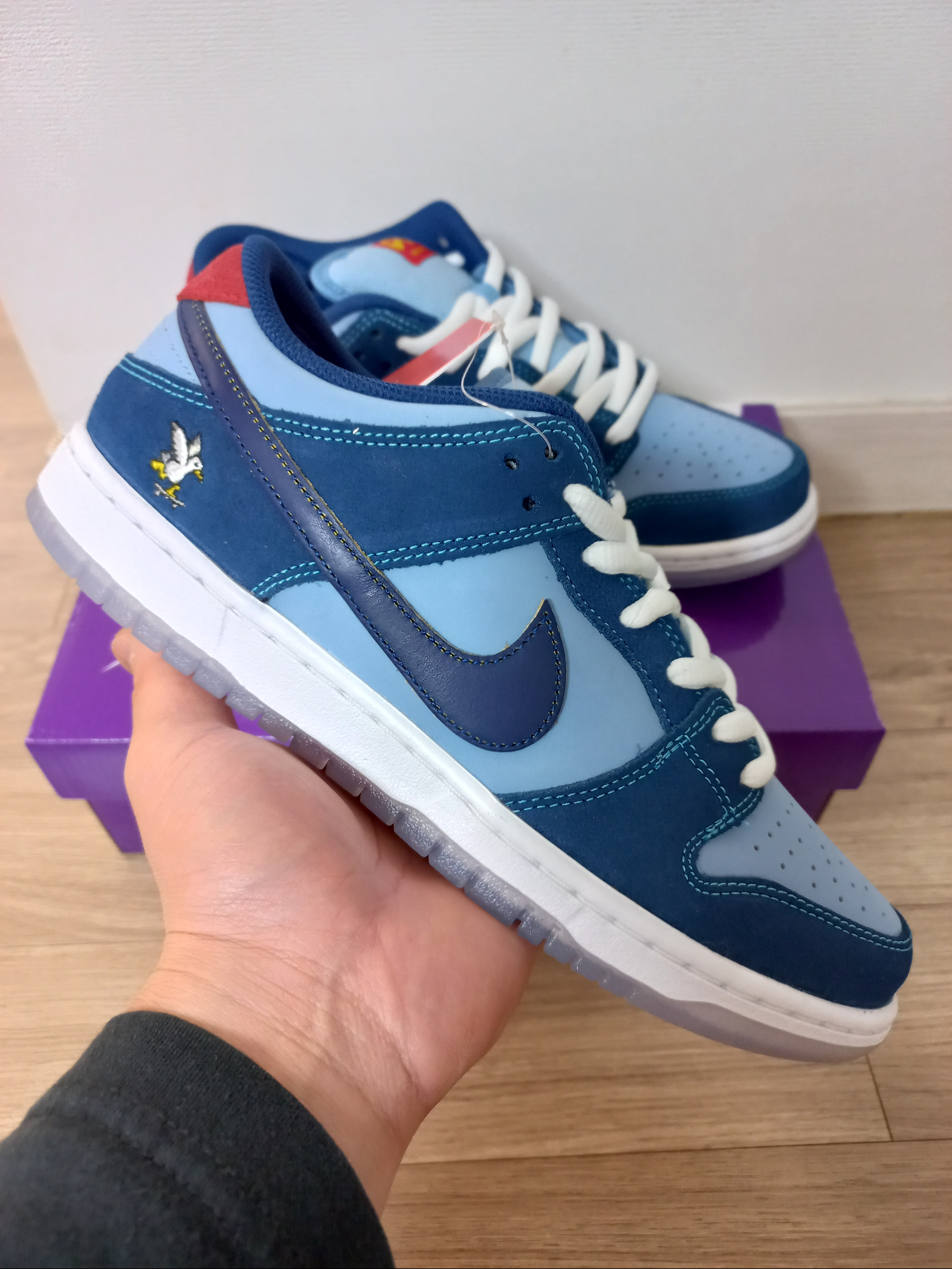 Nike x Why So Sad? SB Dunk Low Pro Coastal Blue 착용 스타일 - 1