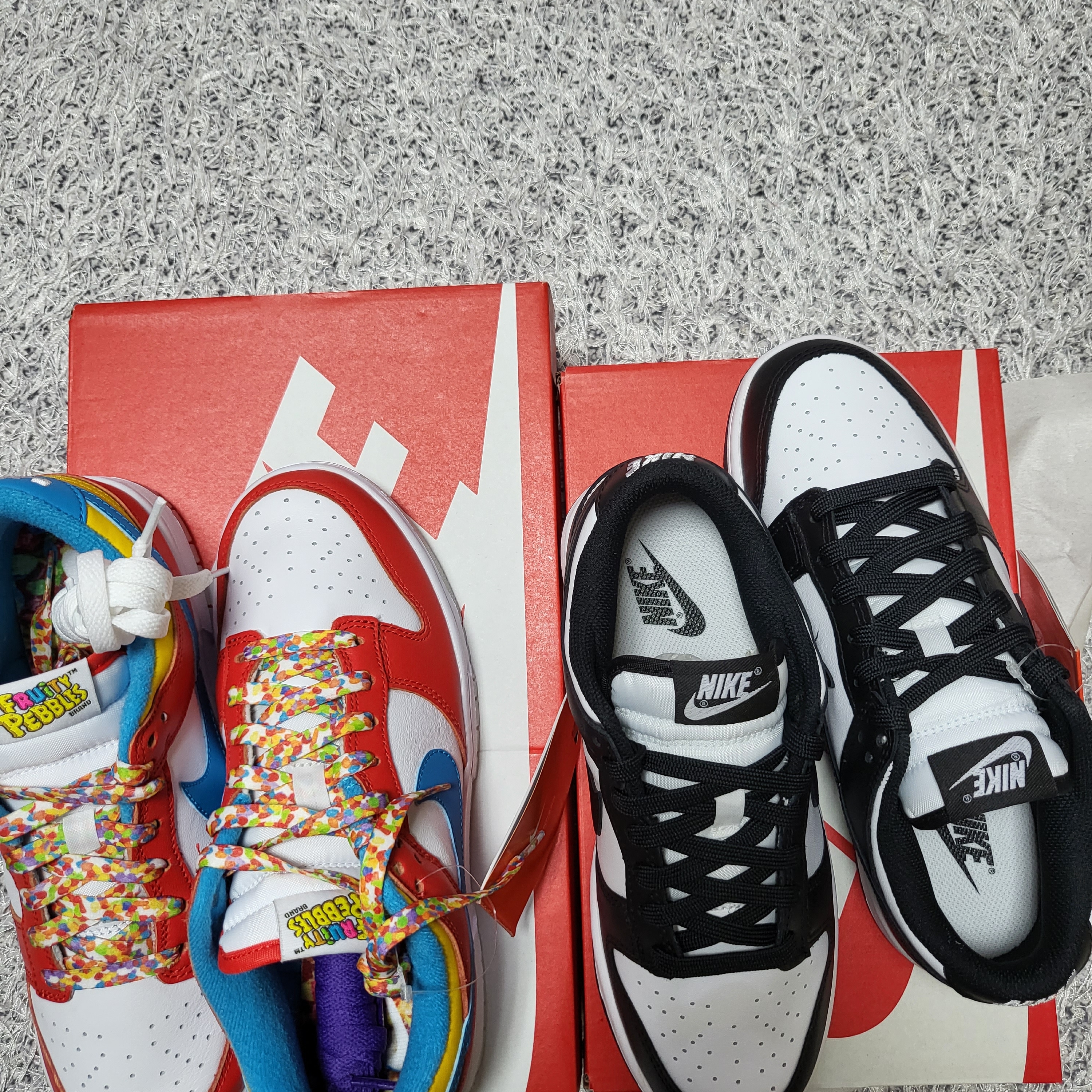 Nike x LeBron James x Fruity Pebbles Dunk Low QS Habanero Red, (W) Nike Dunk Low Black 착용 스타일 - 4