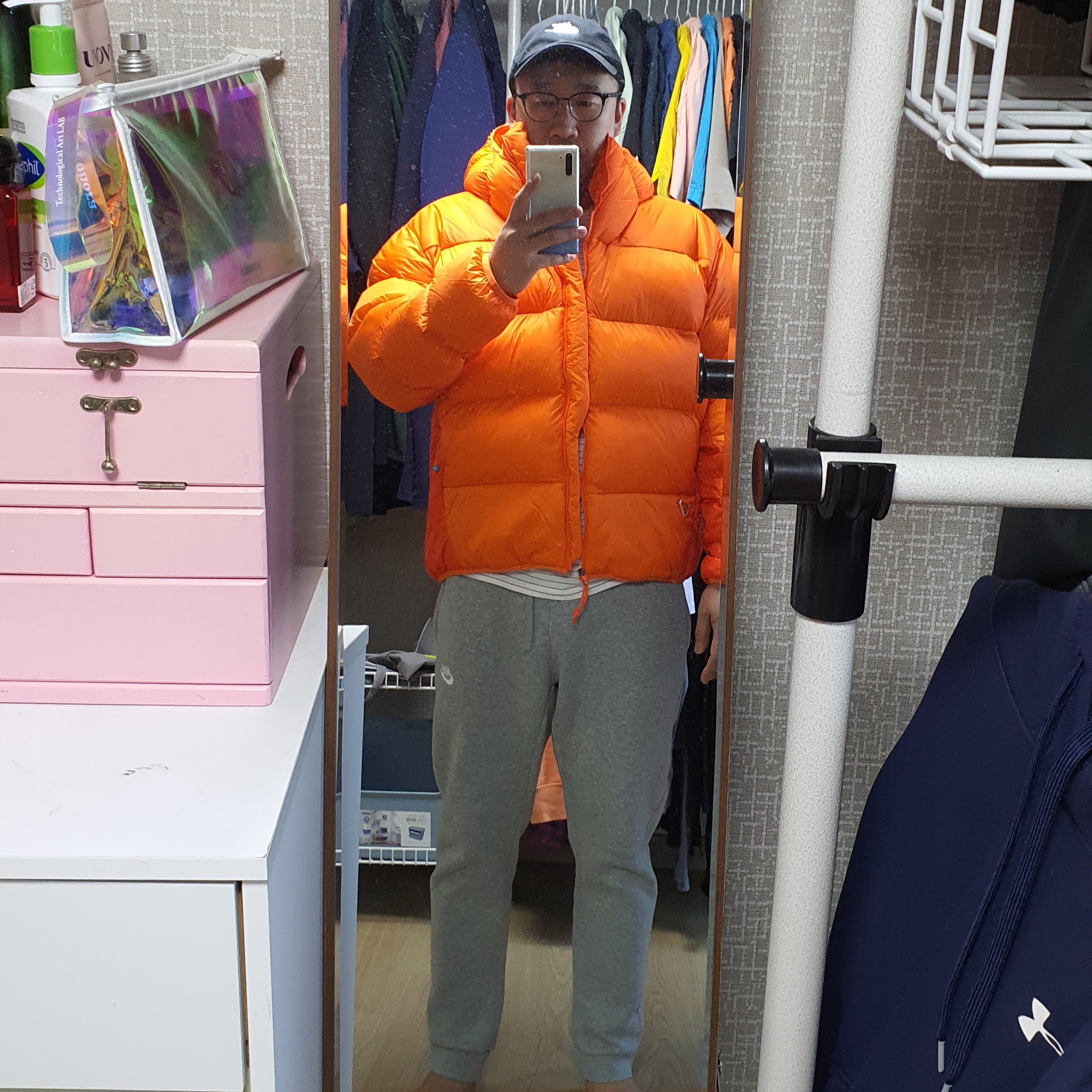 Nike ACG Therma-Fit ADV Lunar Lake Puffer Jacket Safety Orange - Asia 착용 스타일 - 1