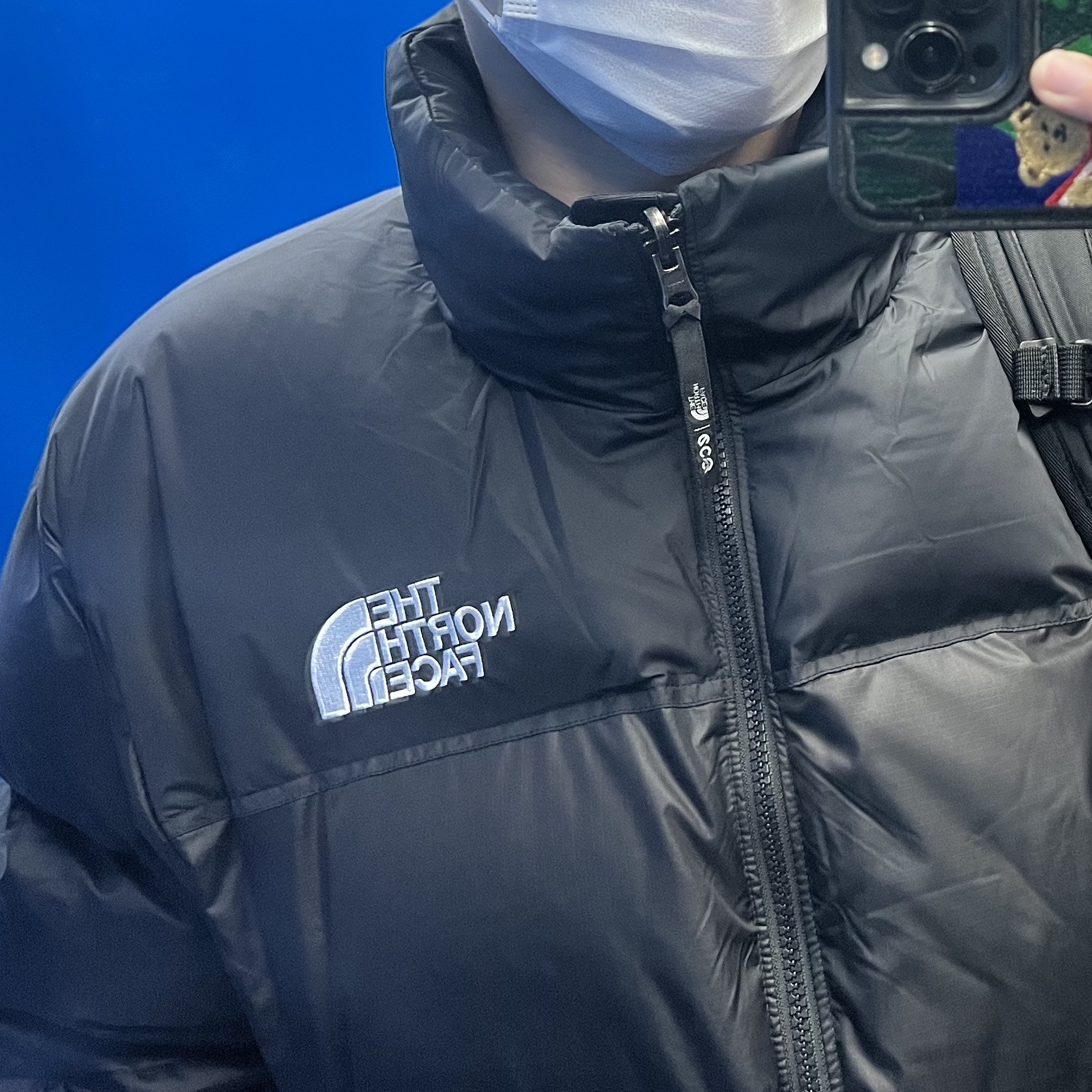 The North Face 1996 Eco Nuptse Jacket Black 착용 스타일