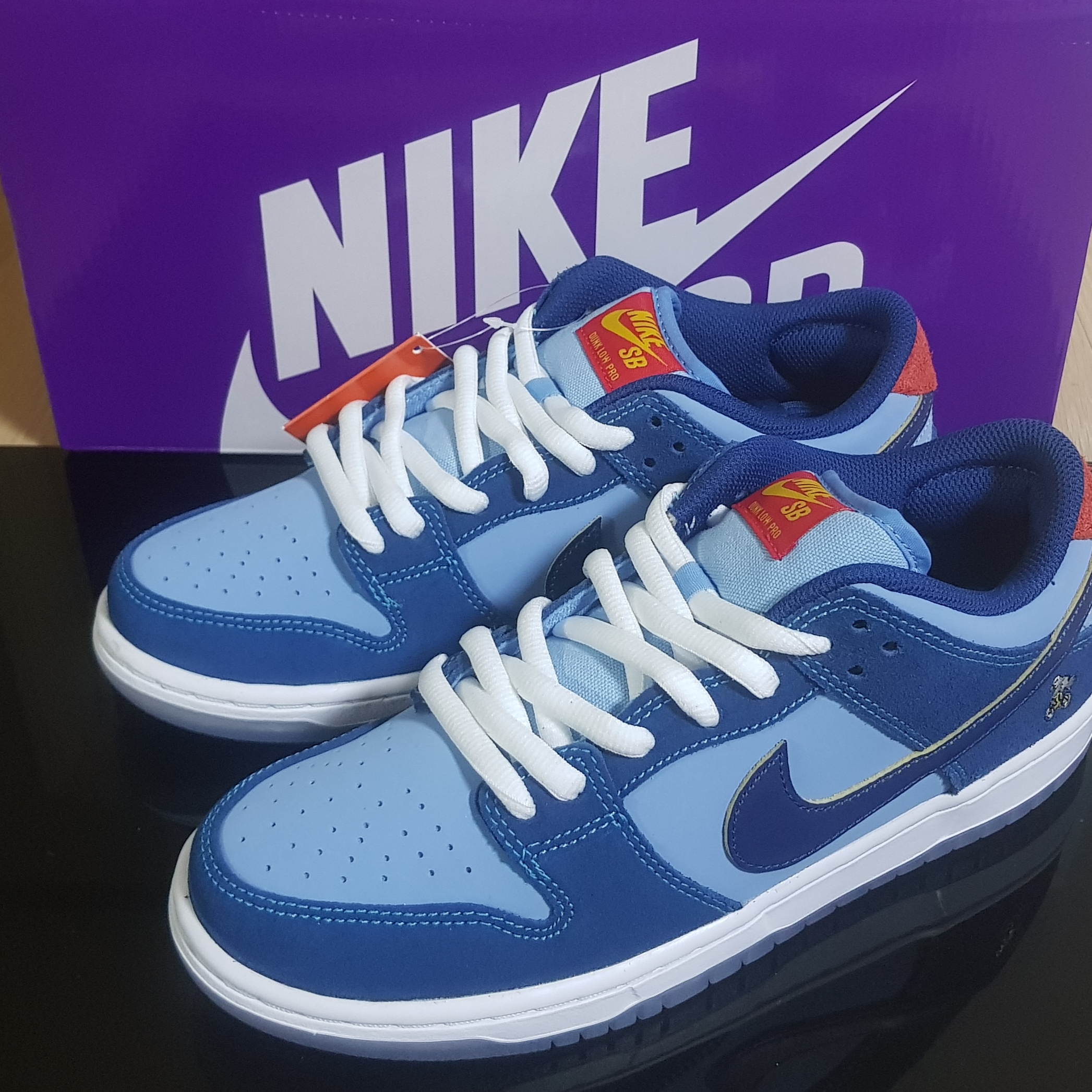 Nike x Why So Sad? SB Dunk Low Pro Coastal Blue 착용 스타일 - 1