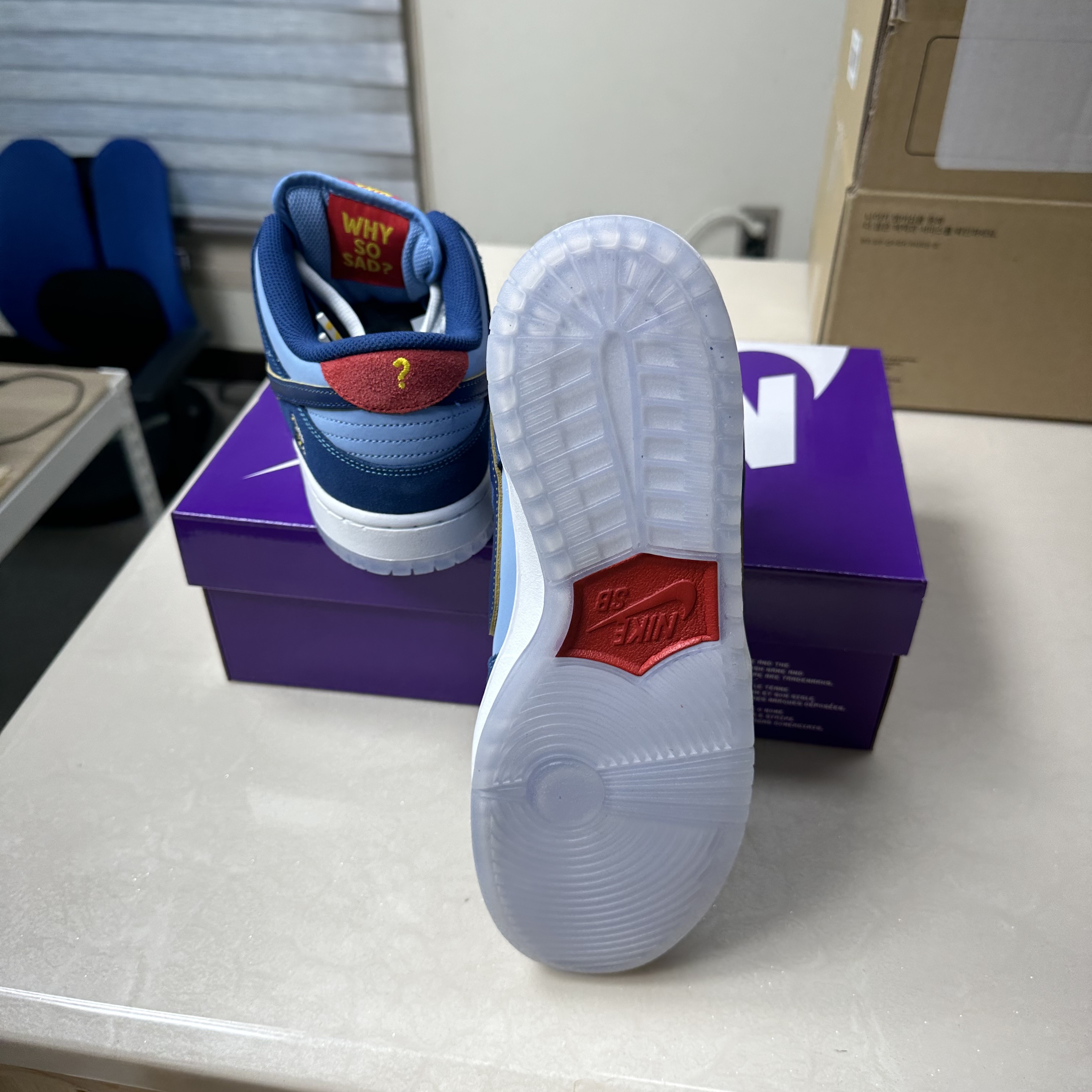Nike x Why So Sad? SB Dunk Low Pro Coastal Blue 착용 스타일 - 3
