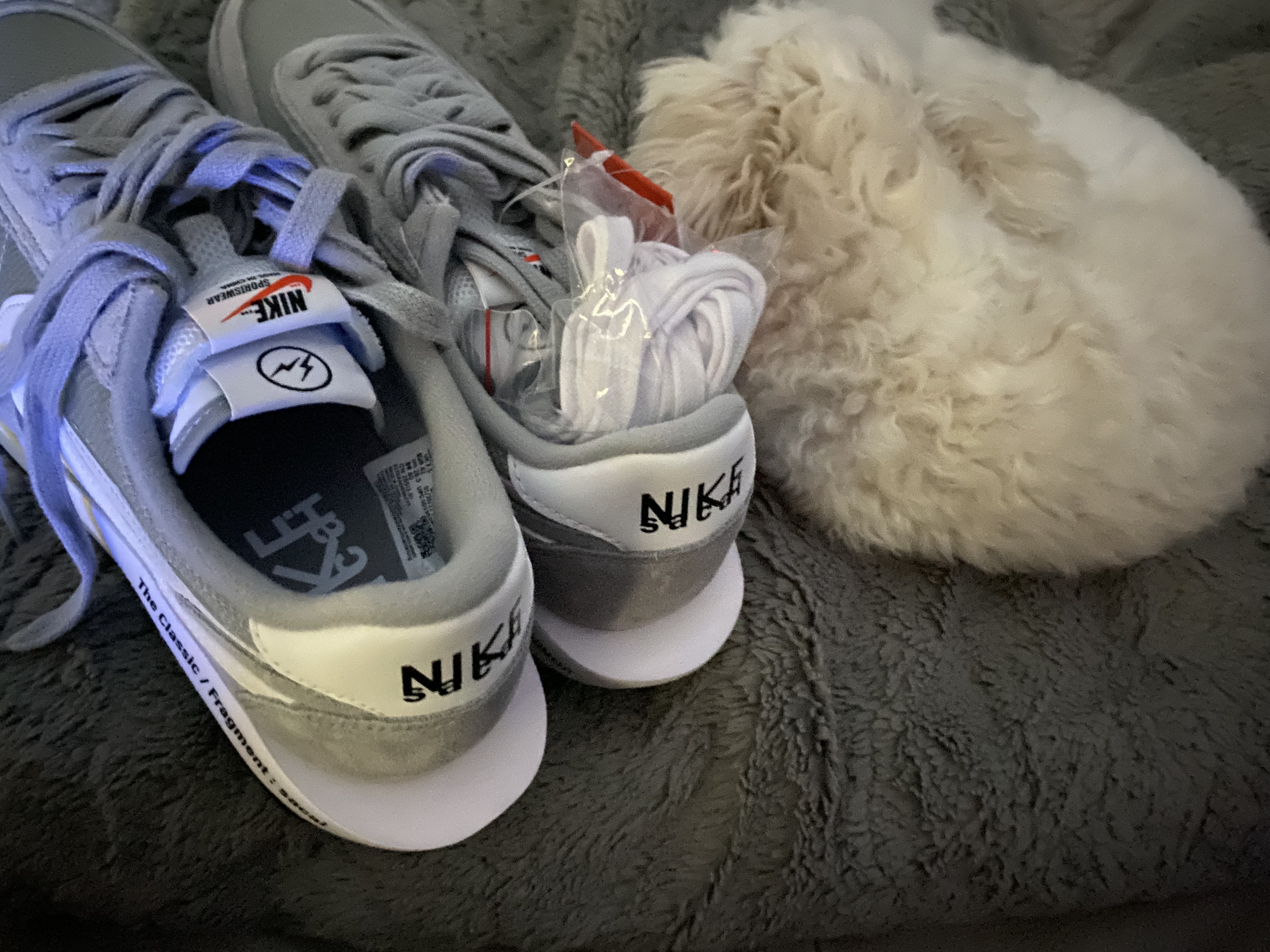 Nike x Sacai x Fragment LDWaffle Light Smoke Grey 착용 스타일