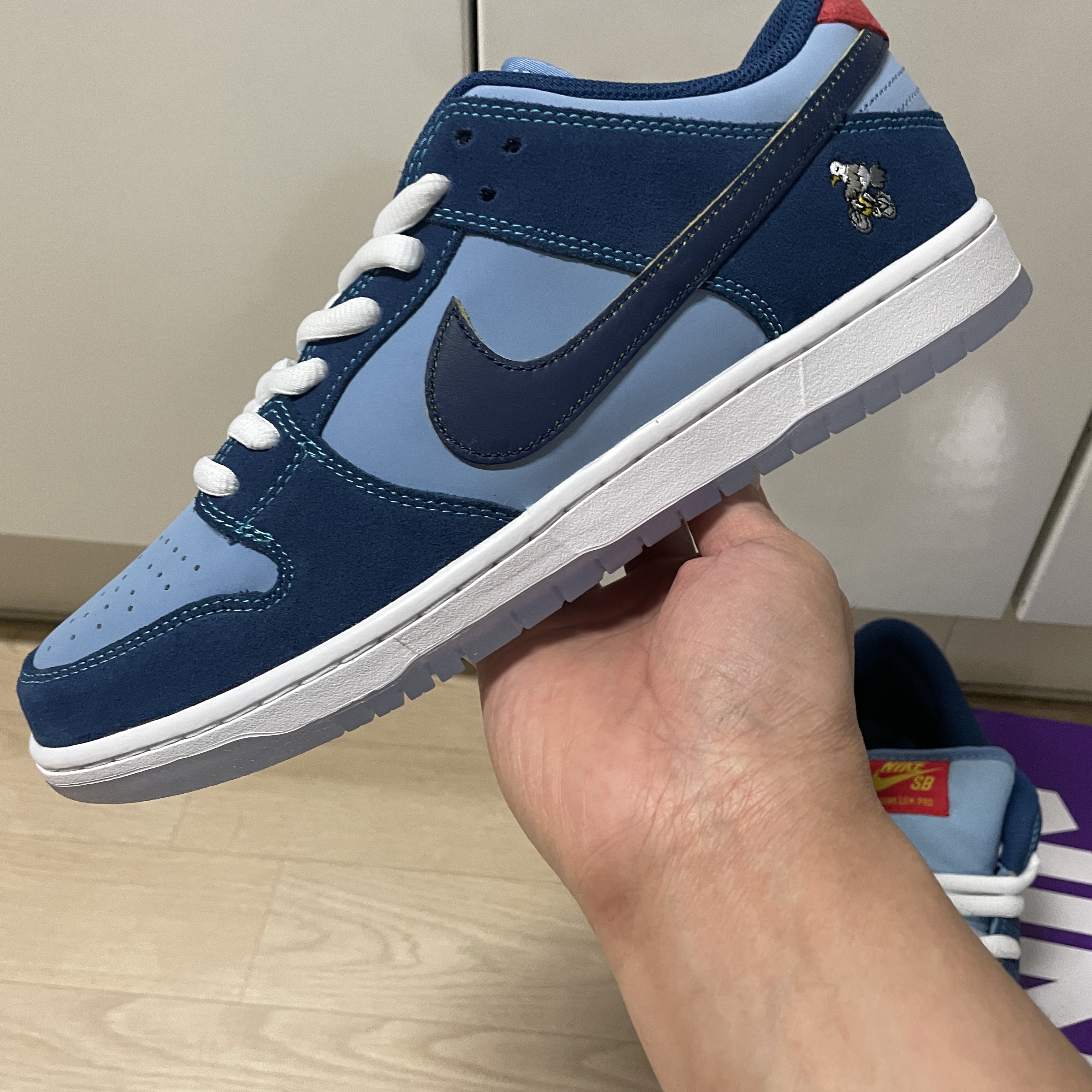 Nike x Why So Sad? SB Dunk Low Pro Coastal Blue 착용 스타일 - 1