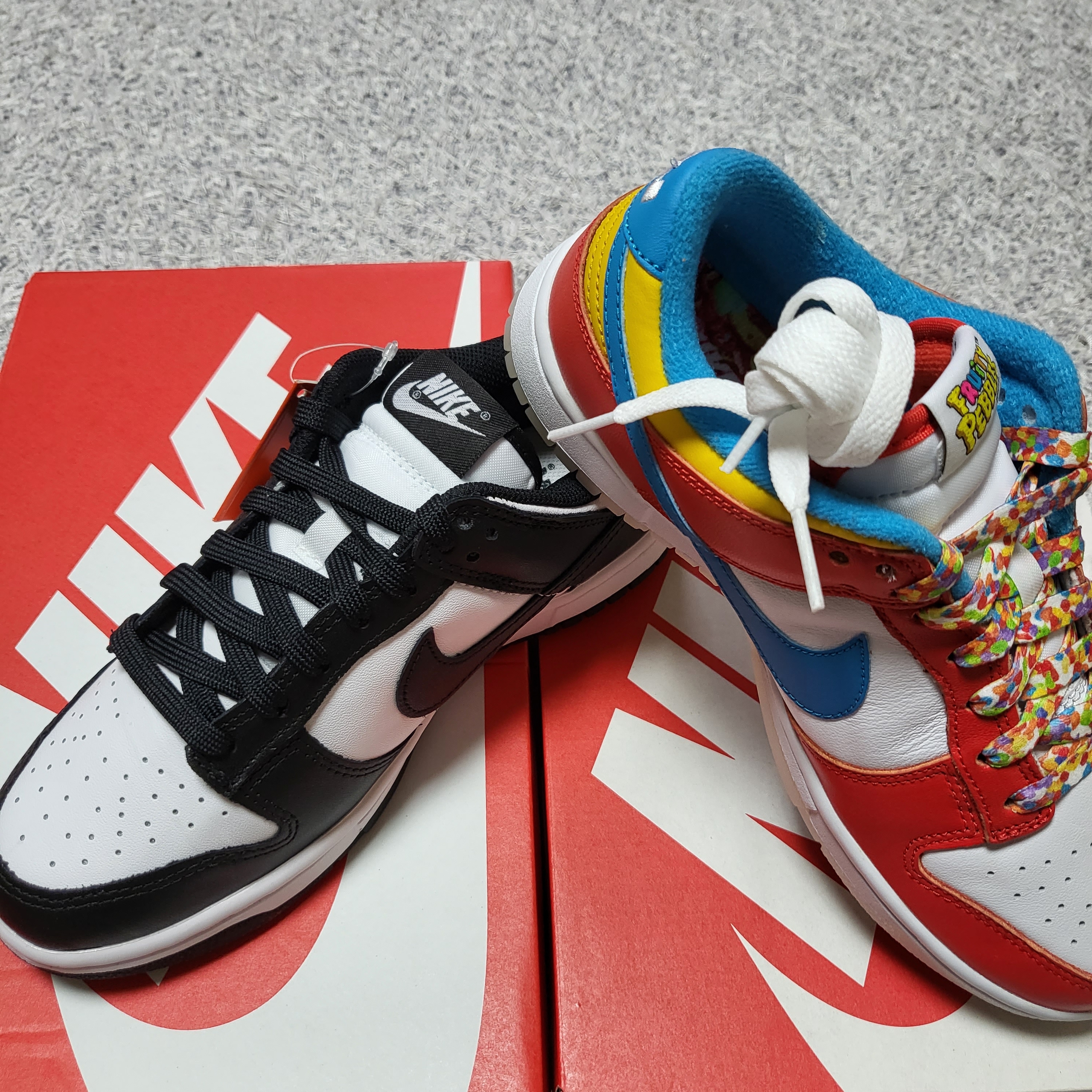 Nike x LeBron James x Fruity Pebbles Dunk Low QS Habanero Red, (W) Nike Dunk Low Black 착용 스타일 - 5