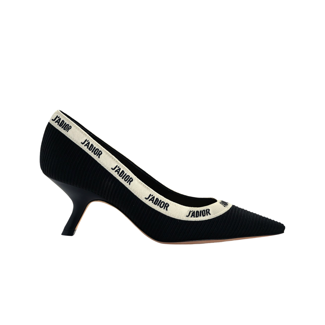 (W) 디올 자디올 자수 펌프스 테크니컬 캔버스 블랙((W) Dior J'adior Embroidered Pumps Technical Canvas Black) - 1