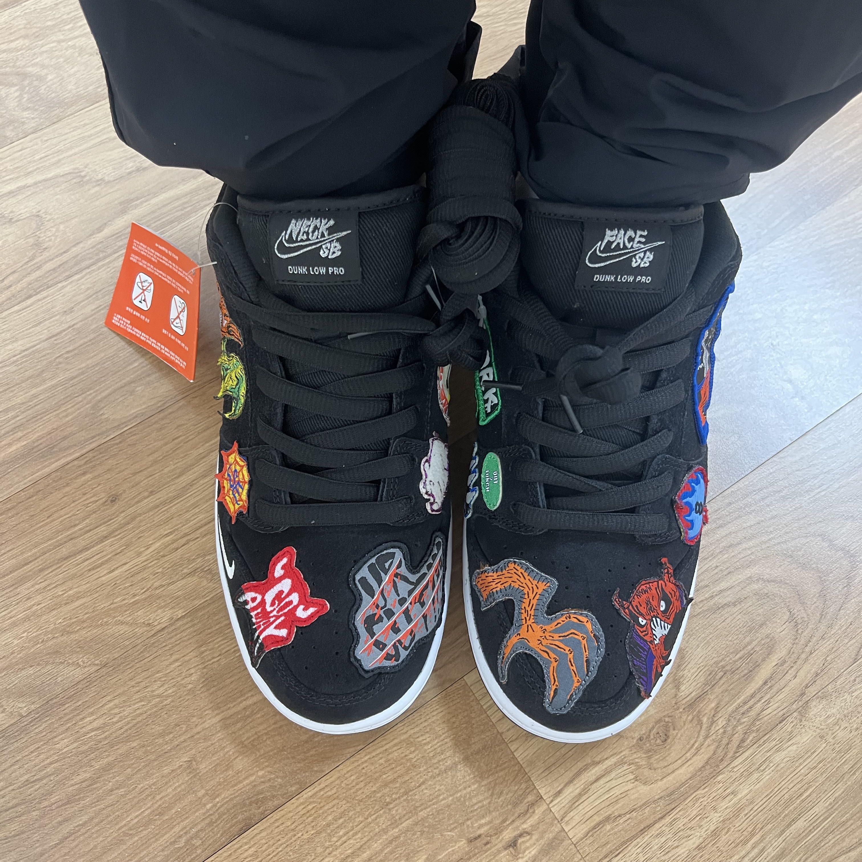 Nike x Neckface SB Dunk Low Pro Black 착용 스타일 - 2
