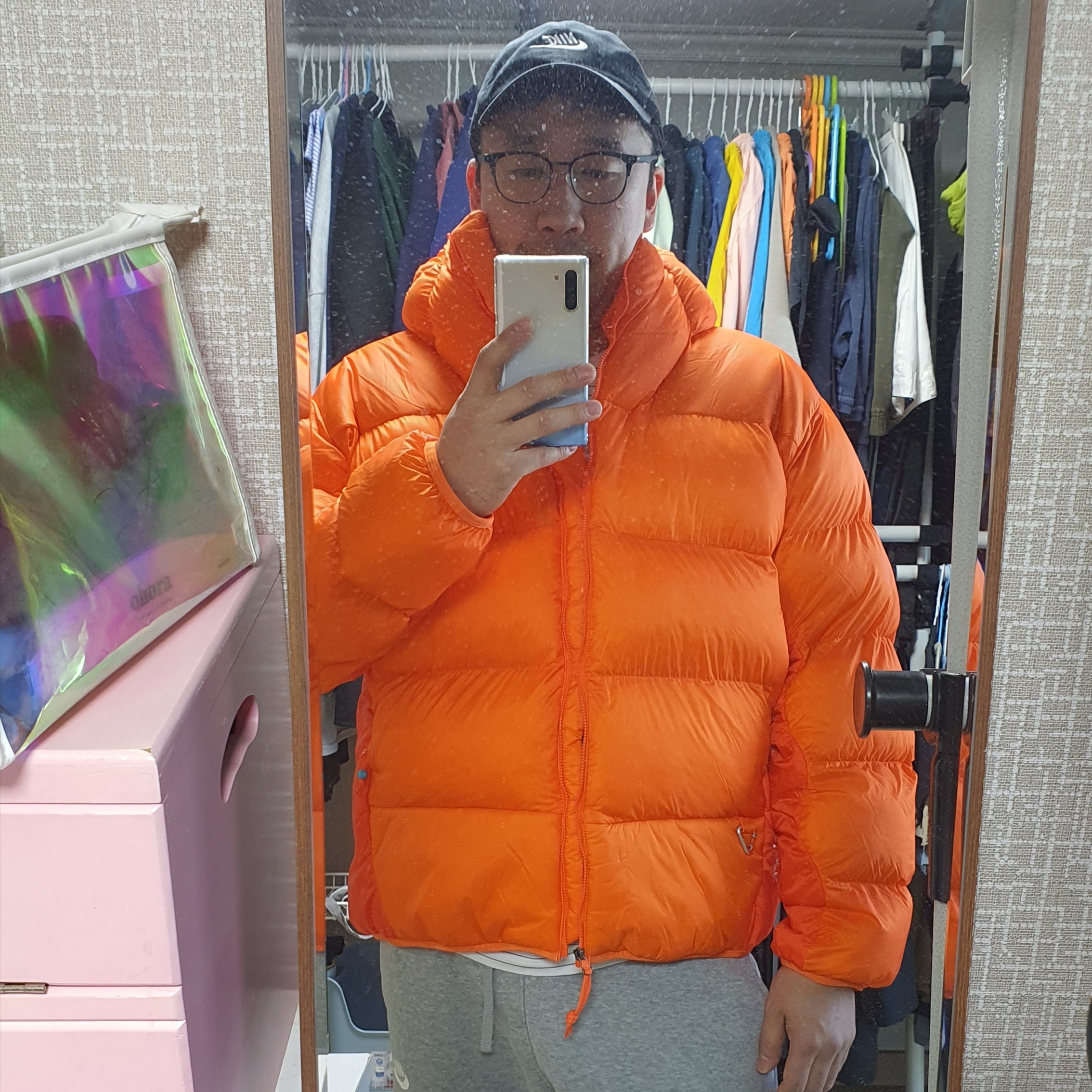 Nike ACG Therma-Fit ADV Lunar Lake Puffer Jacket Safety Orange - Asia 착용 스타일 - 3
