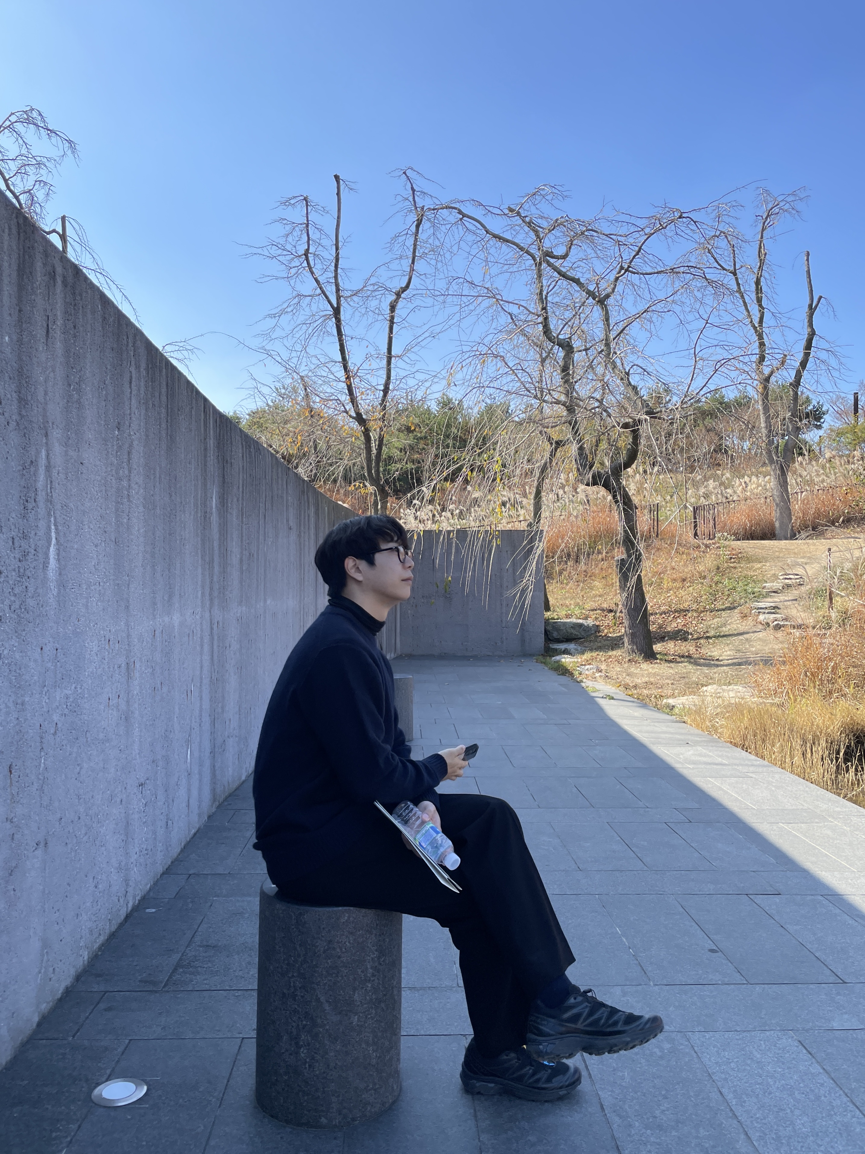 Stone Island 535A3 Lambswool Sweater Navy Blue - 21FW, Salomon XT-6 ADV Black 착용 스타일 - 1