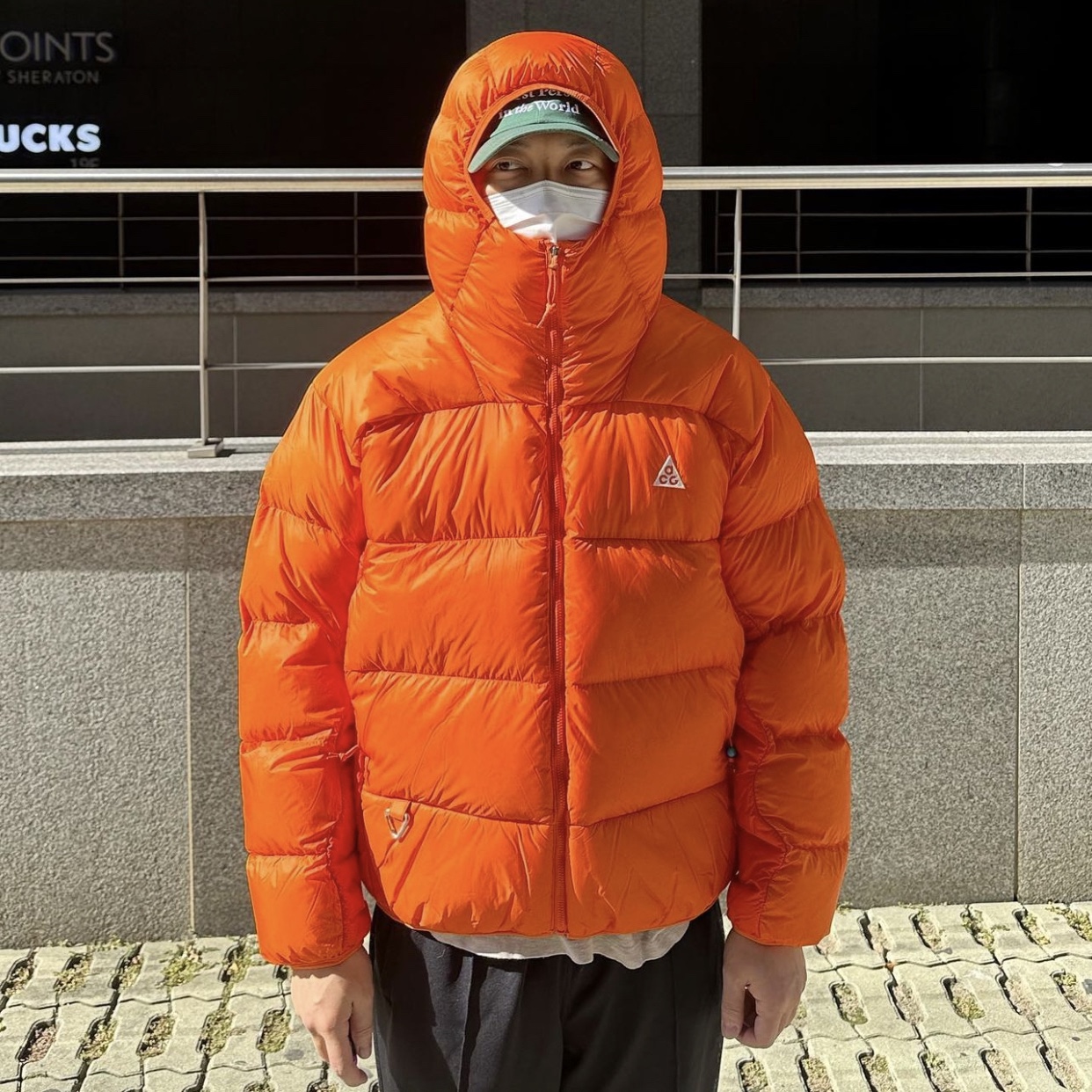 Nike ACG Therma-Fit ADV Lunar Lake Puffer Jacket Safety Orange - Asia 착용 스타일