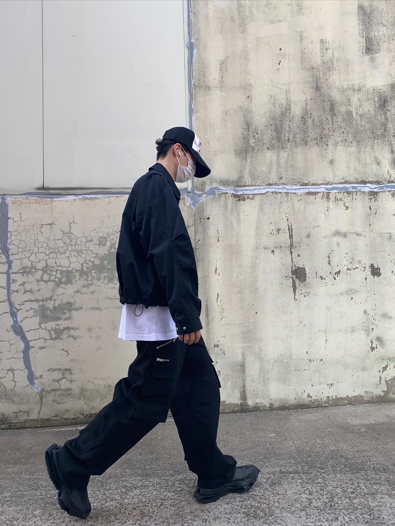 Nike x Matthew M Williams Zoom 004 Triple Black 착용 스타일