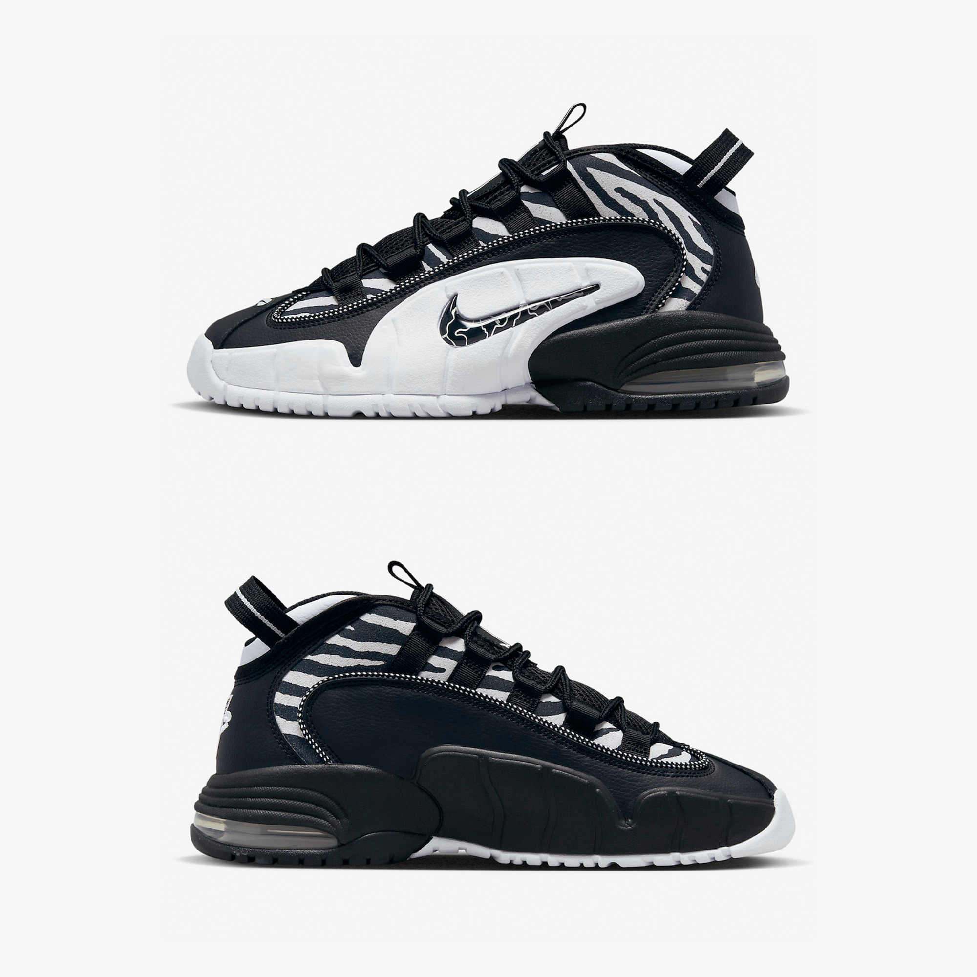 Nike Air Max Penny Black and Metallic Silver, Nike Air Max Penny 1 Home 착용 스타일 - 3