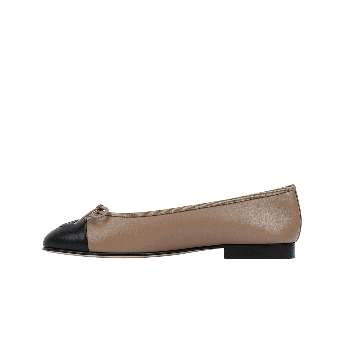 (W) 샤넬 발레리나 플랫 램스킨 & 베이지 블랙((W) Chanel Ballerina Flat Lambskin & Beige Black) - 2