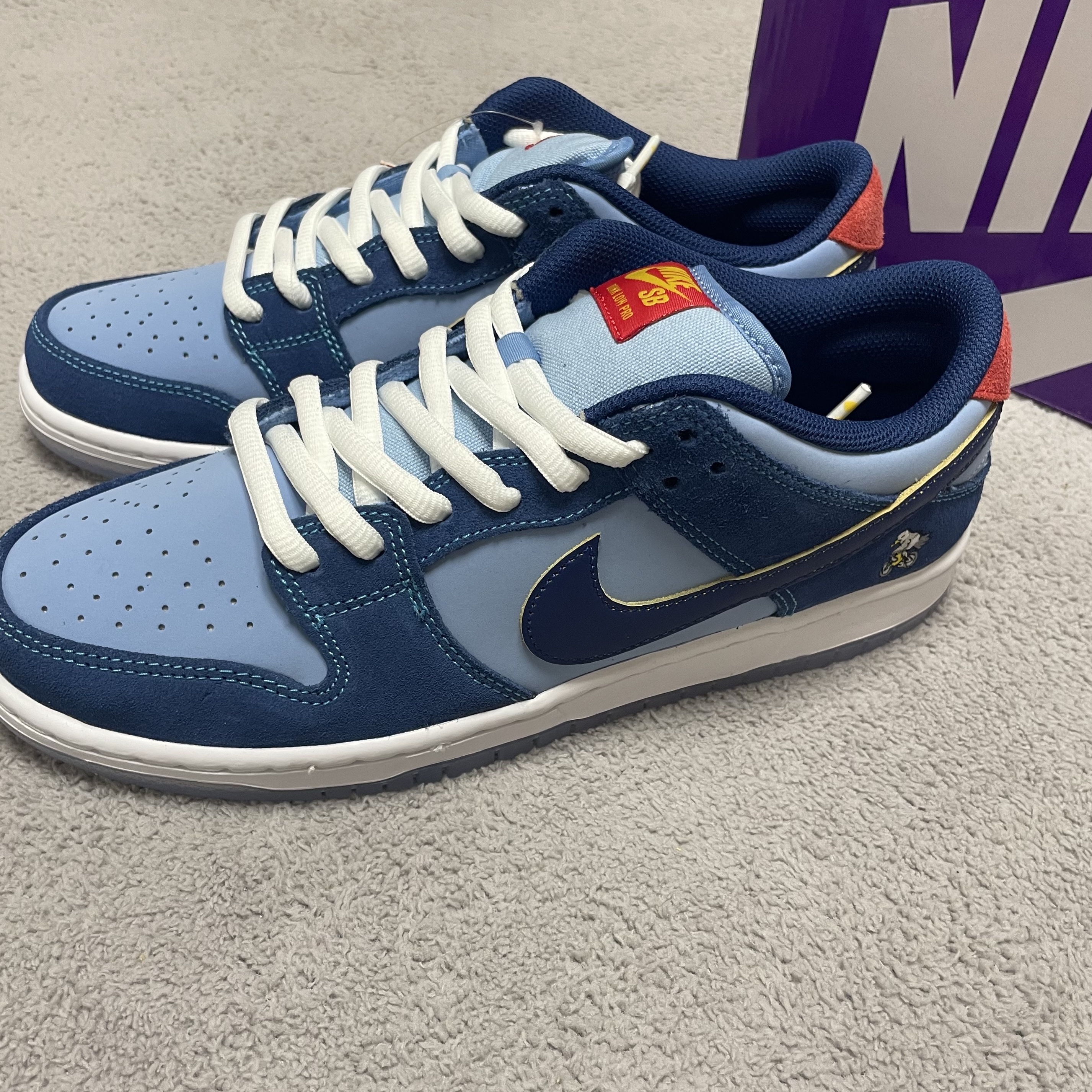 Nike x Why So Sad? SB Dunk Low Pro Coastal Blue 착용 스타일 - 1