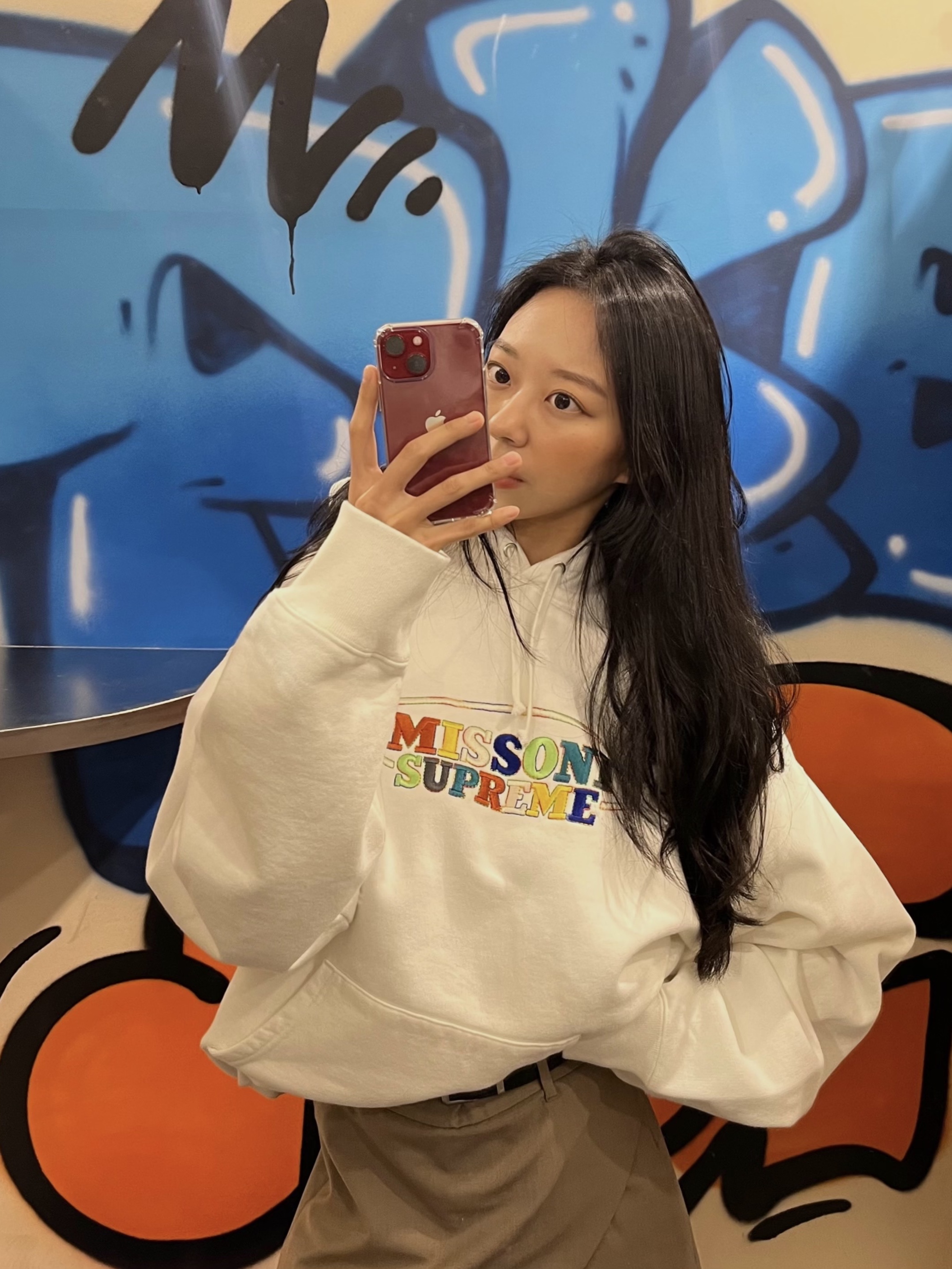Supreme x Missoni Hooded Sweatshirt White - 21FW 착용 스타일 - 1