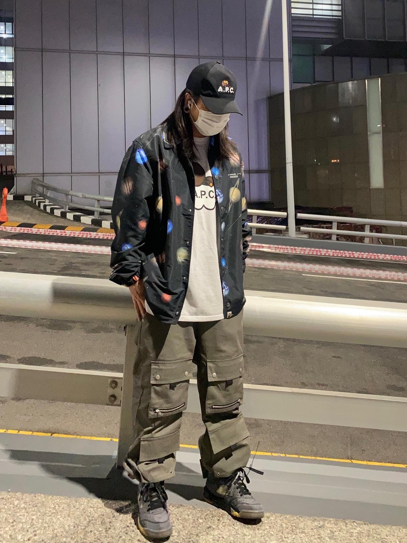 Jordan 5 x Off-White Retro SP Black Muslin 착용 스타일 - 5