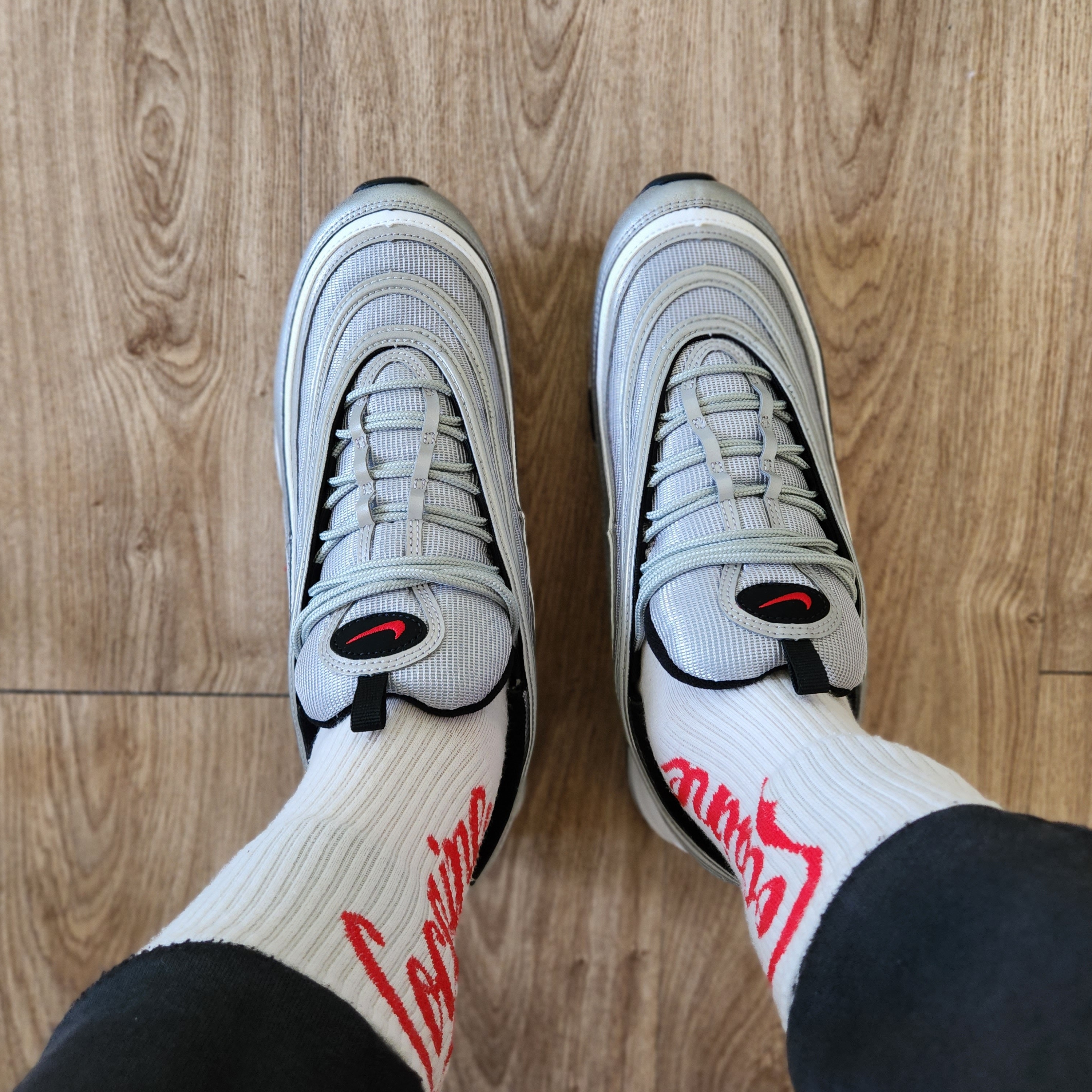 Nike Air Max 97 OG Silver Bullet 2022 착용 스타일 - 3