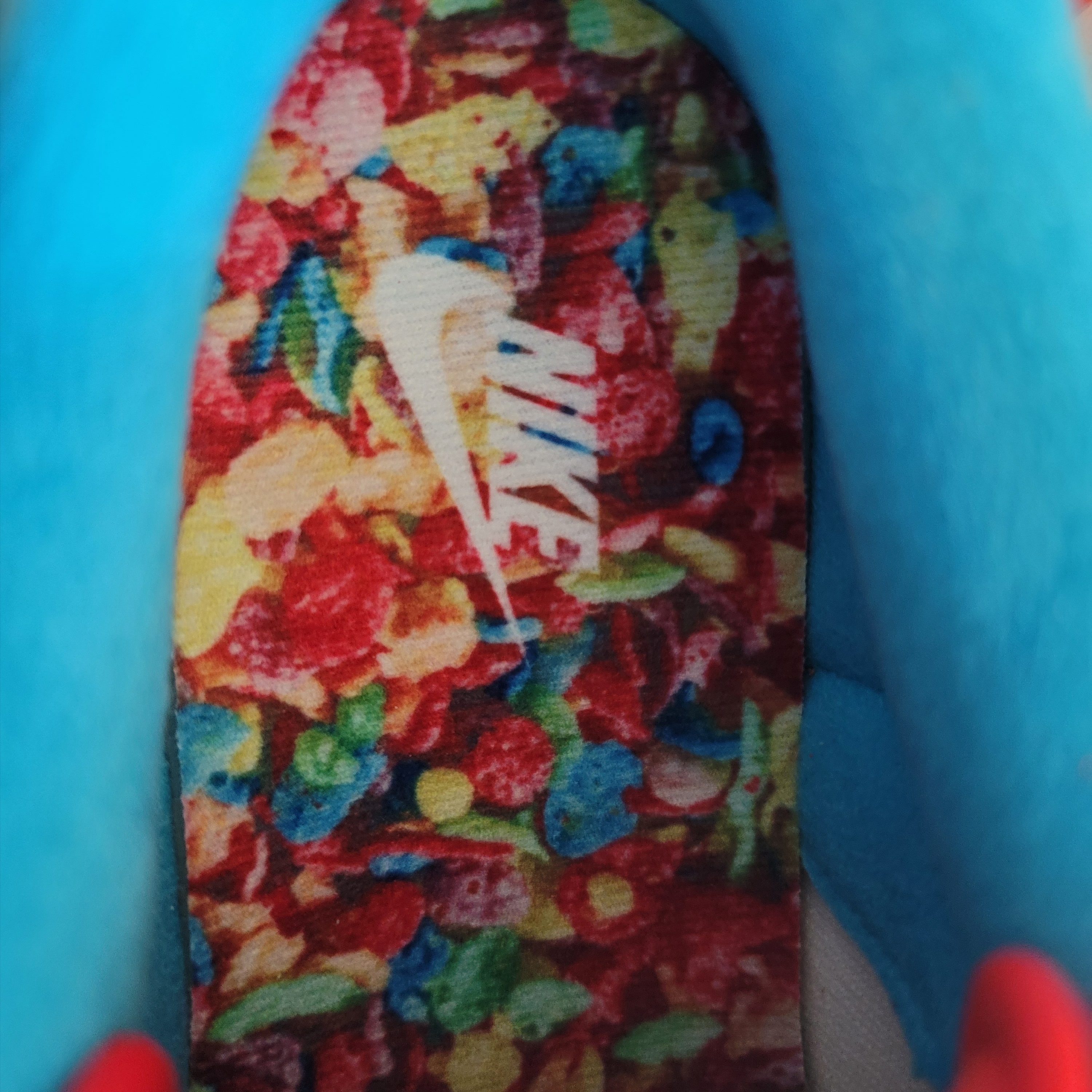 Nike x LeBron James x Fruity Pebbles Dunk Low QS Habanero Red 착용 스타일 - 2