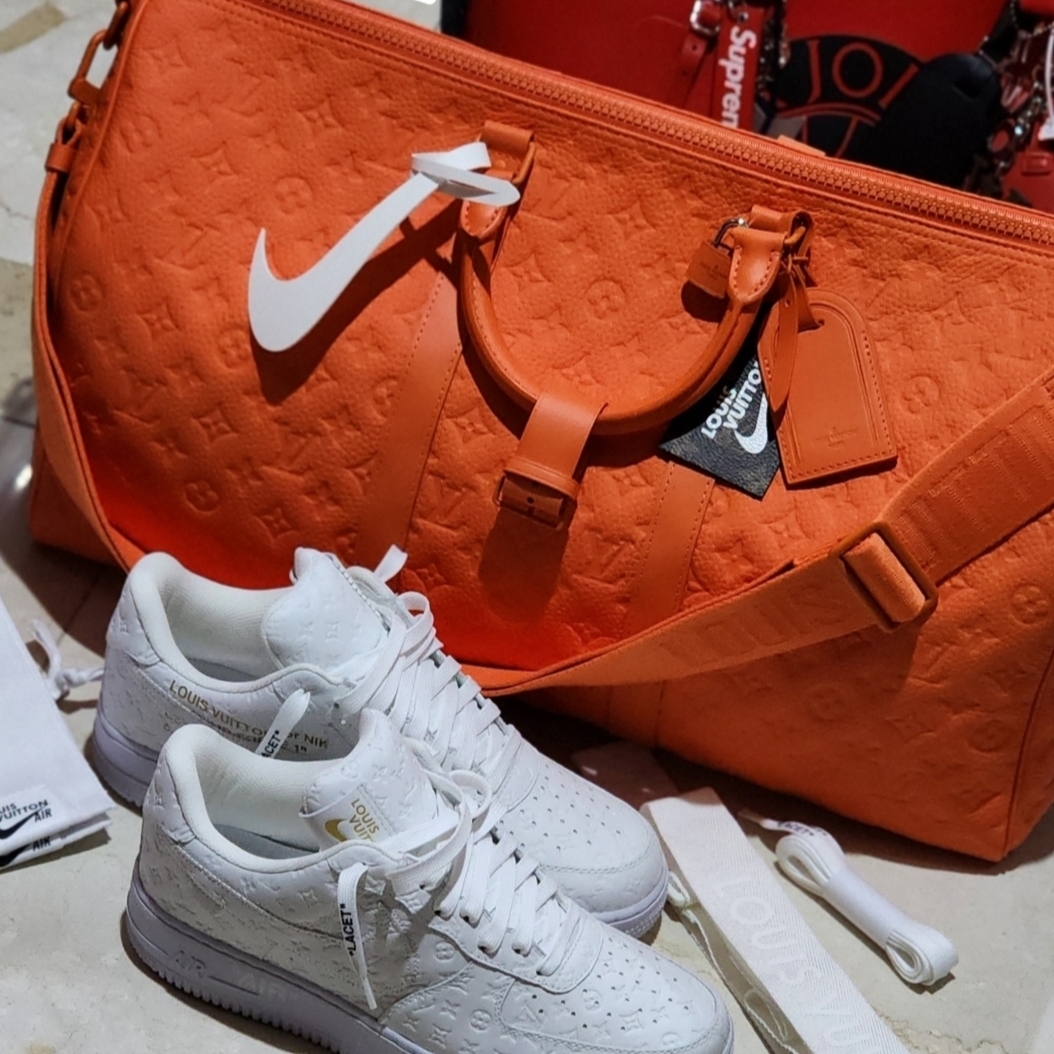 Louis Vuitton x Nike Air Force 1 Low by Virgil Abloh White 착용 스타일