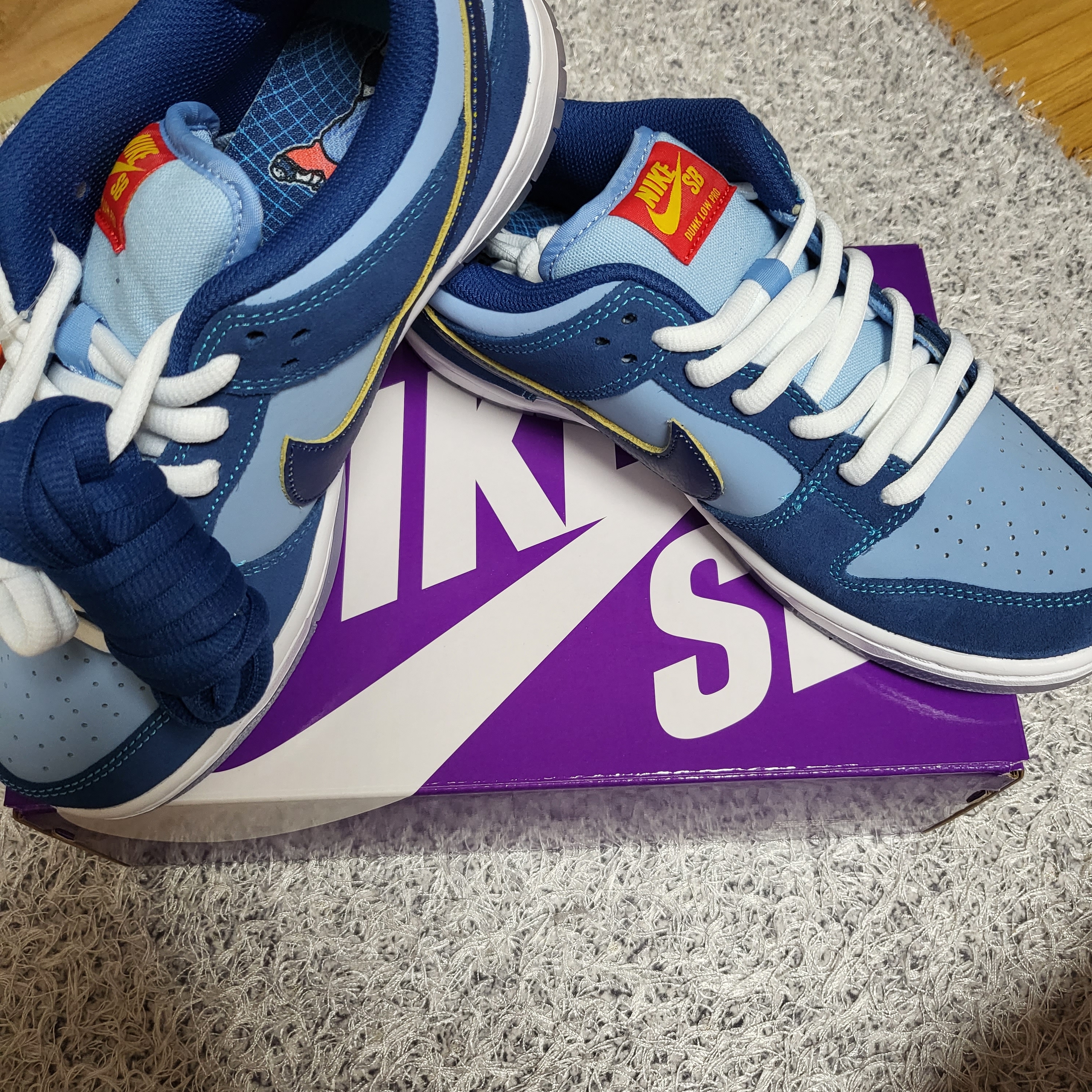 Nike x Why So Sad? SB Dunk Low Pro Coastal Blue 착용 스타일 - 3