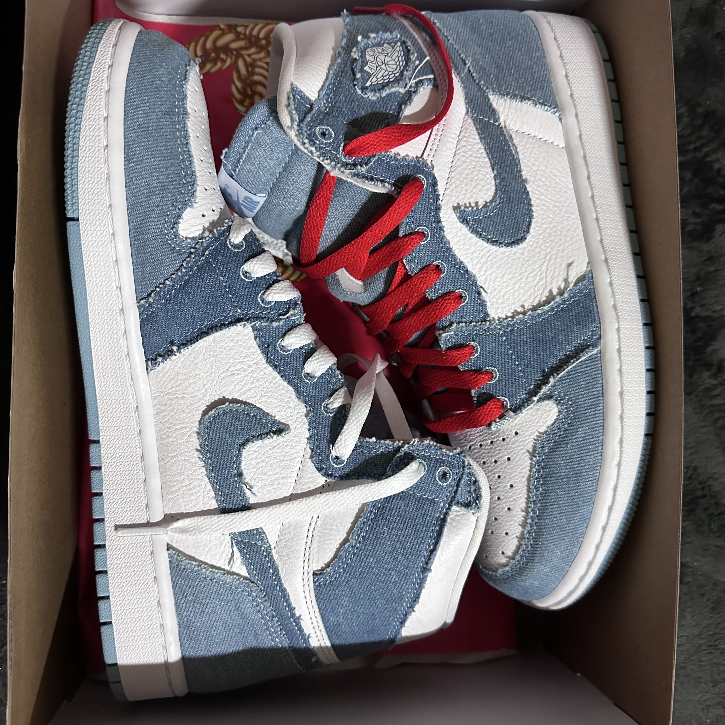 (W) Jordan 1 Retro High OG Denim 착용 스타일 - 2