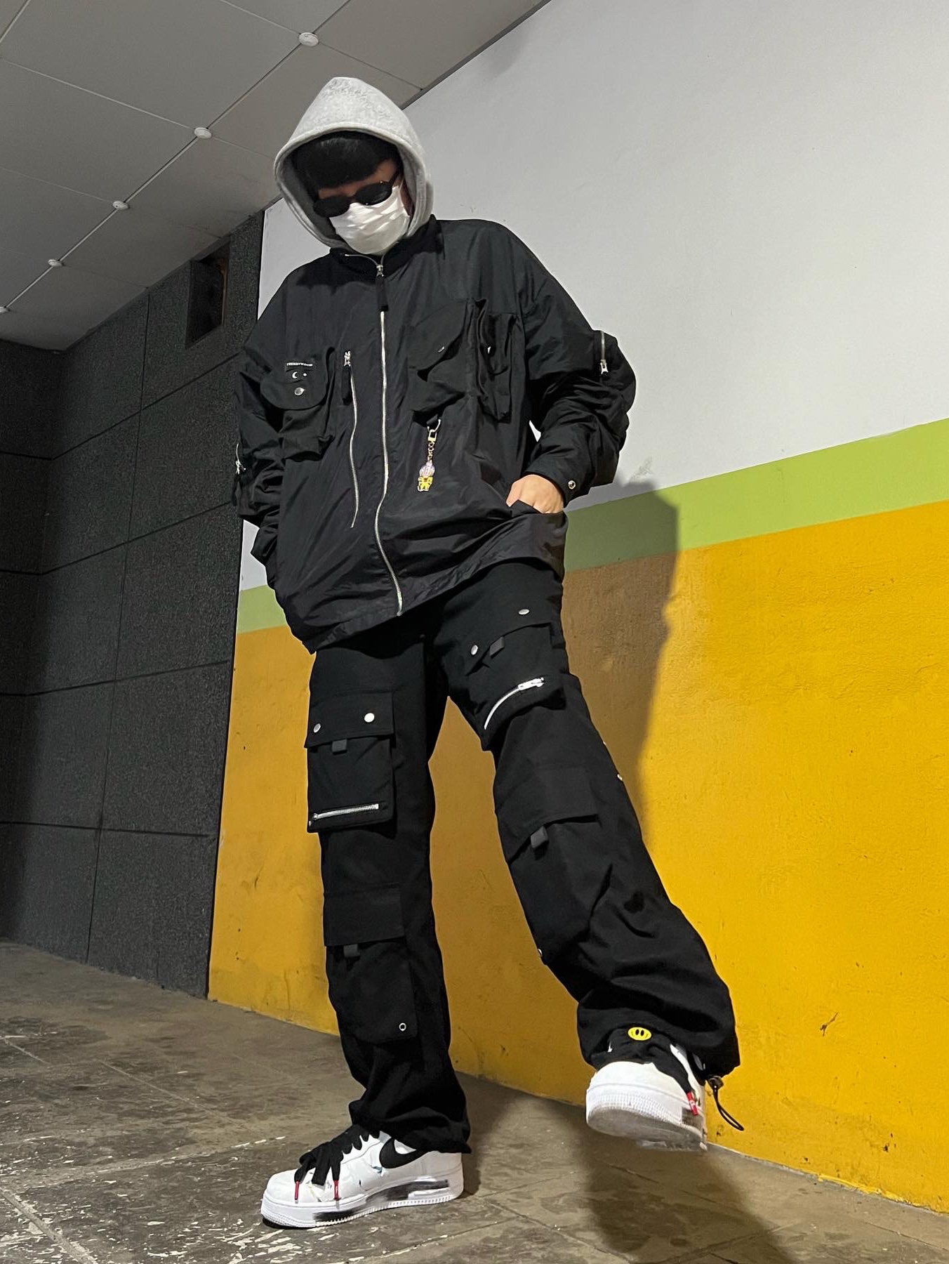Nike x Peaceminusone Air Force 1 Low Para-Noise 2.0 착용 스타일 - 3