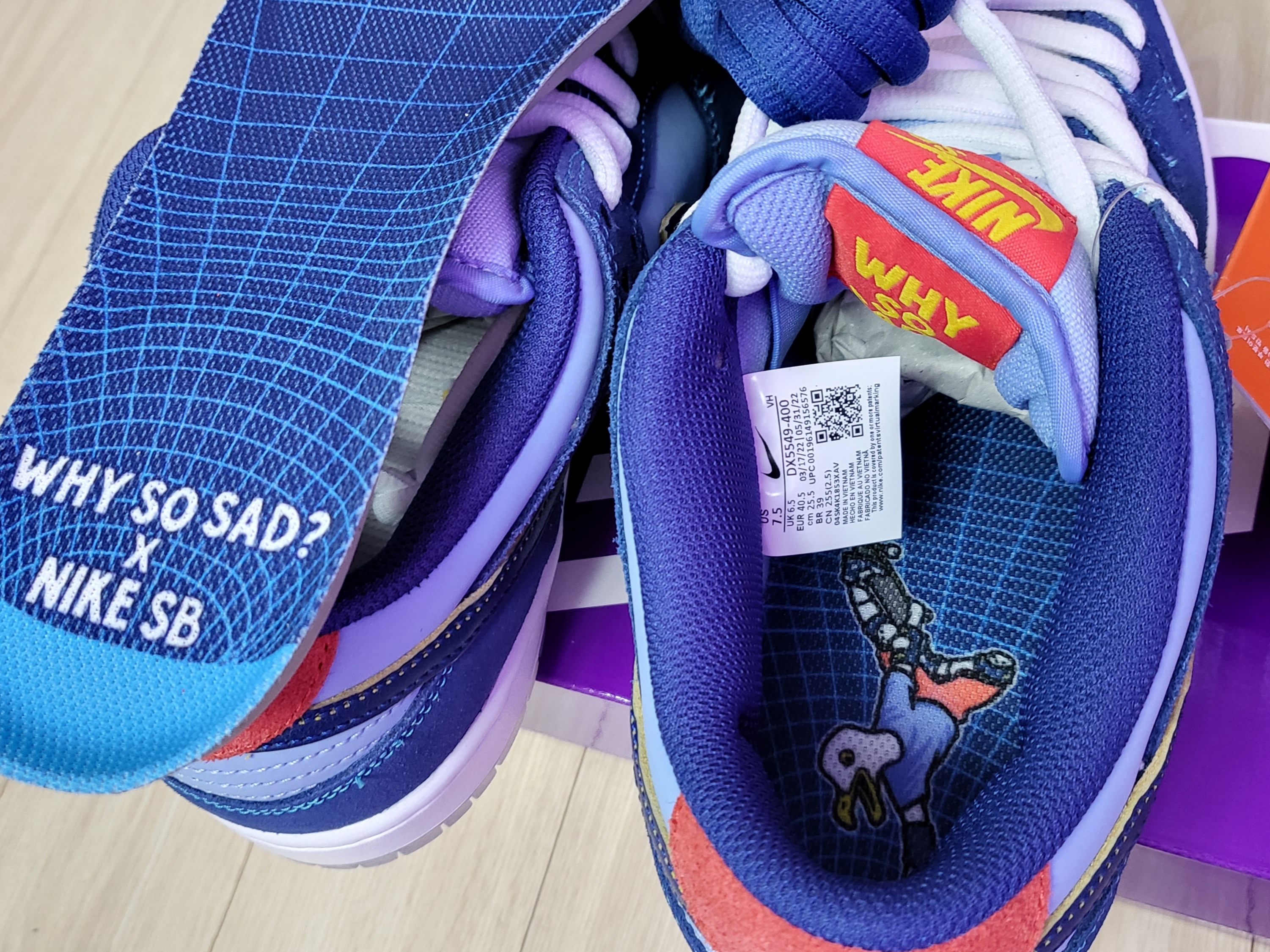 Nike x Why So Sad? SB Dunk Low Pro Coastal Blue 착용 스타일 - 3