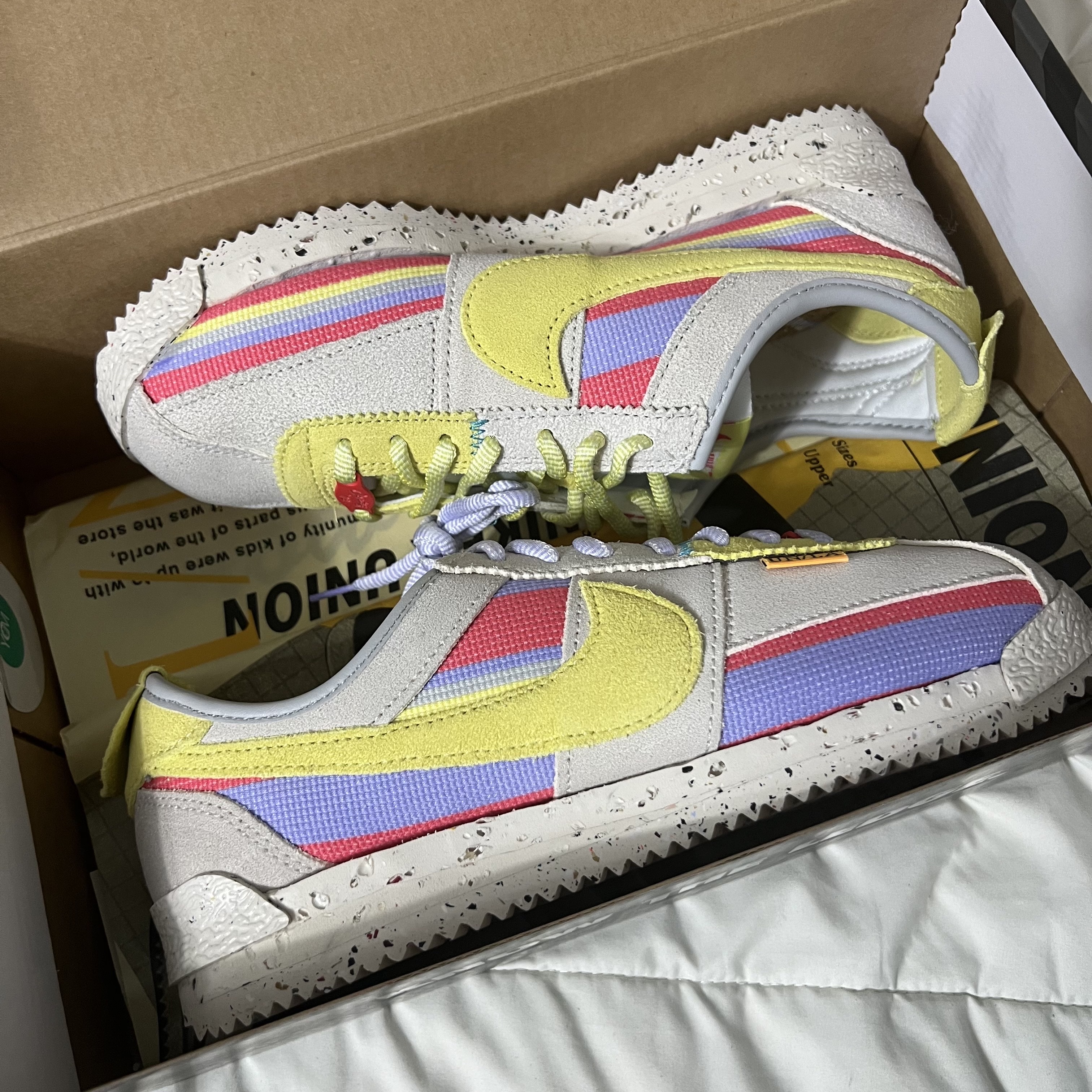 Nike x Union Cortez SP Lemon Frost 착용 스타일 - 2