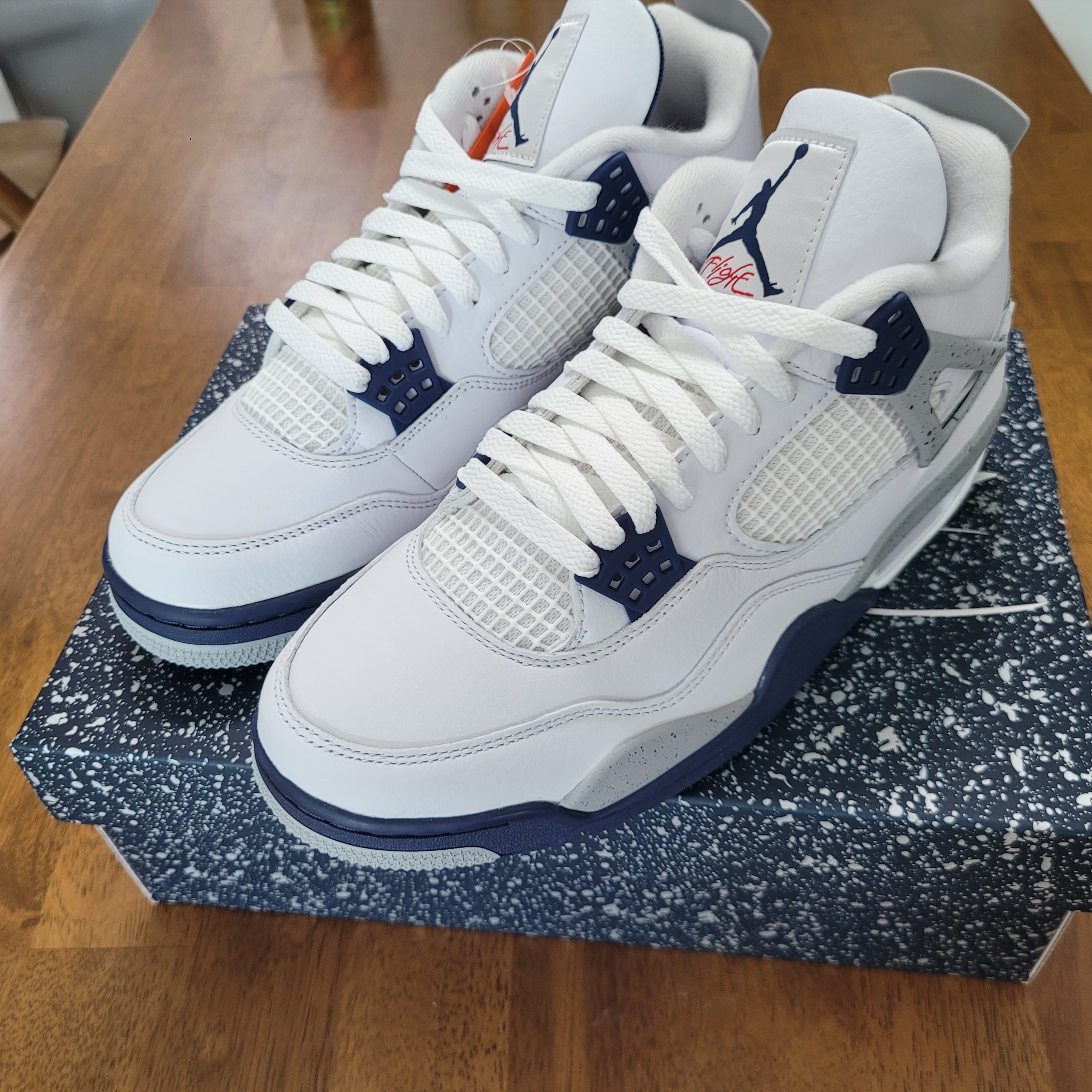 Jordan 4 Retro Midnight Navy 착용 스타일 - 1