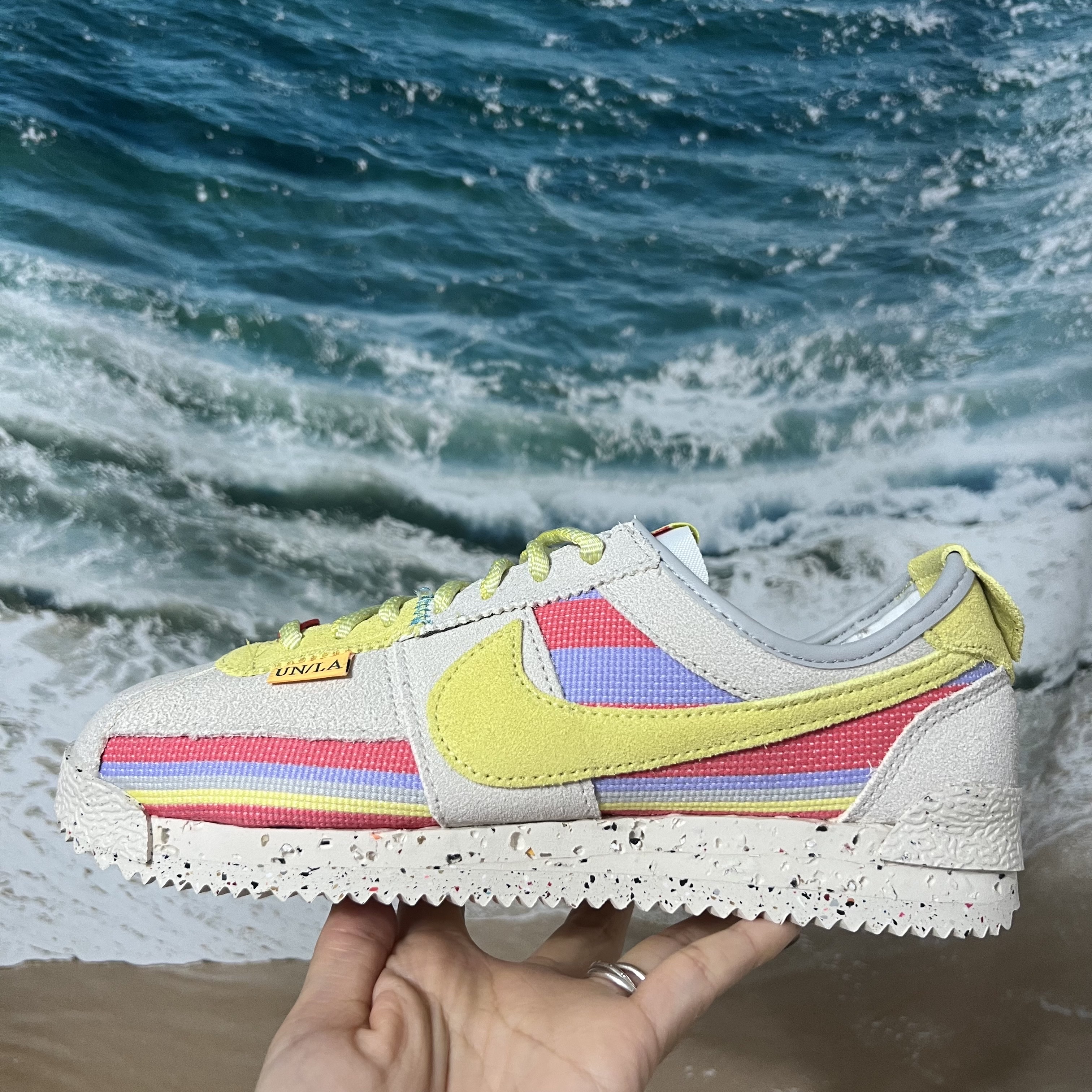 Nike x Union Cortez SP Lemon Frost 착용 스타일 - 1