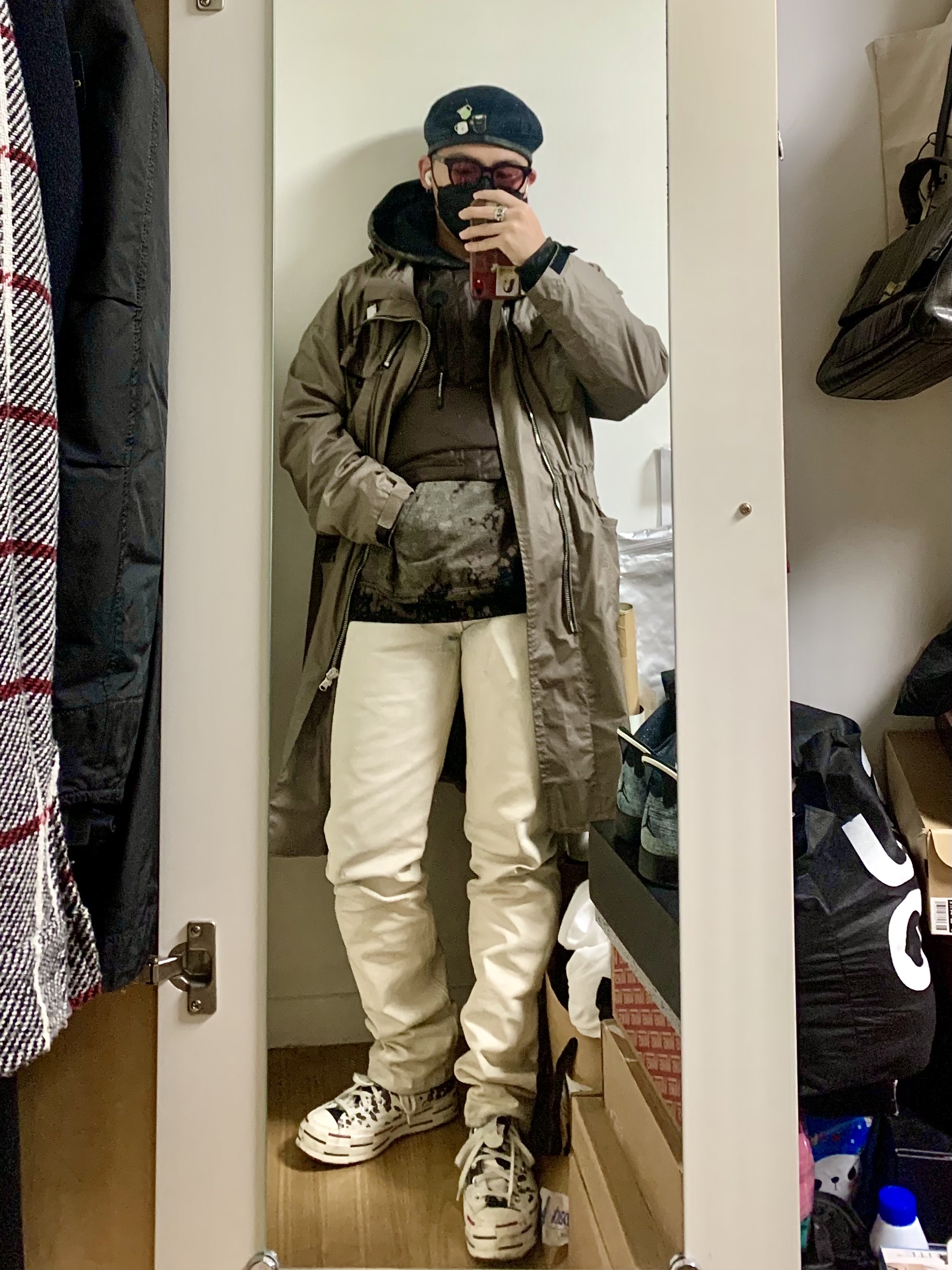 Converse x Brain Dead Chuck 70 Hi Egret, Nike x Travis Scott NRG BH Vest Velvet Brown - US/EU 착용 스타일