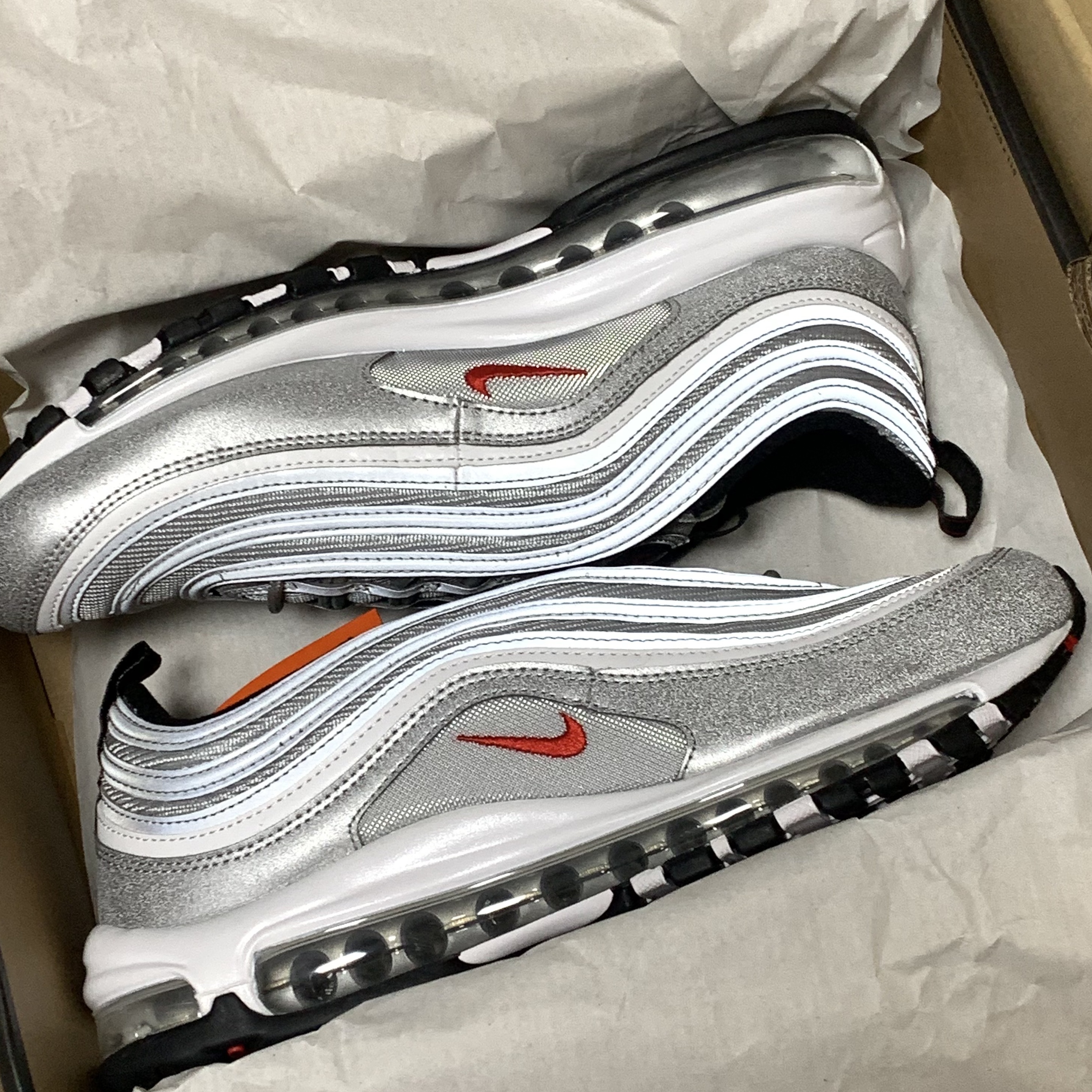 Nike Air Max 97 OG Silver Bullet 2022, (W) Nike Air Max 97 OG Silver Bullet 2022 착용 스타일
