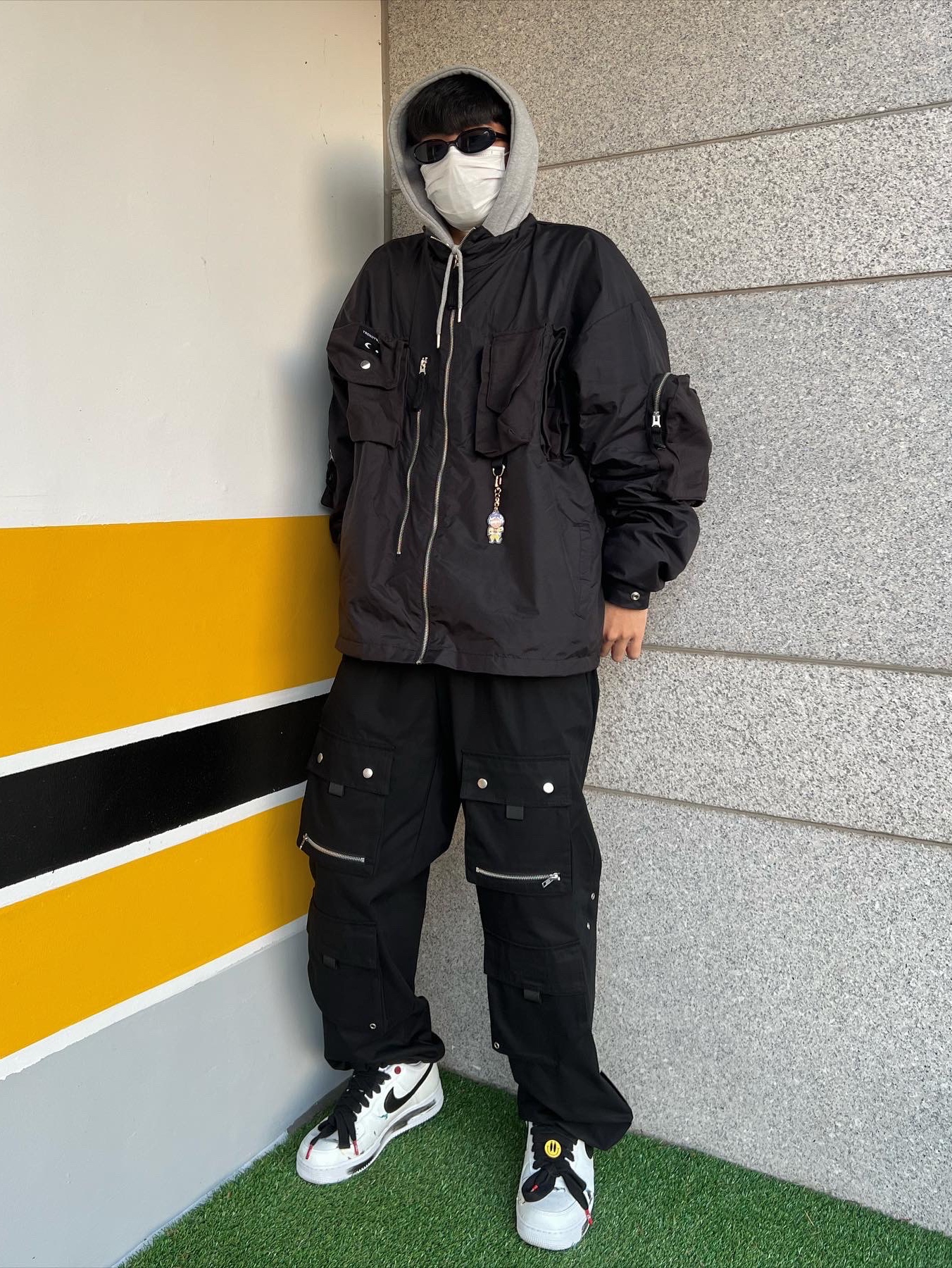 Nike x Peaceminusone Air Force 1 Low Para-Noise 2.0 착용 스타일 - 1